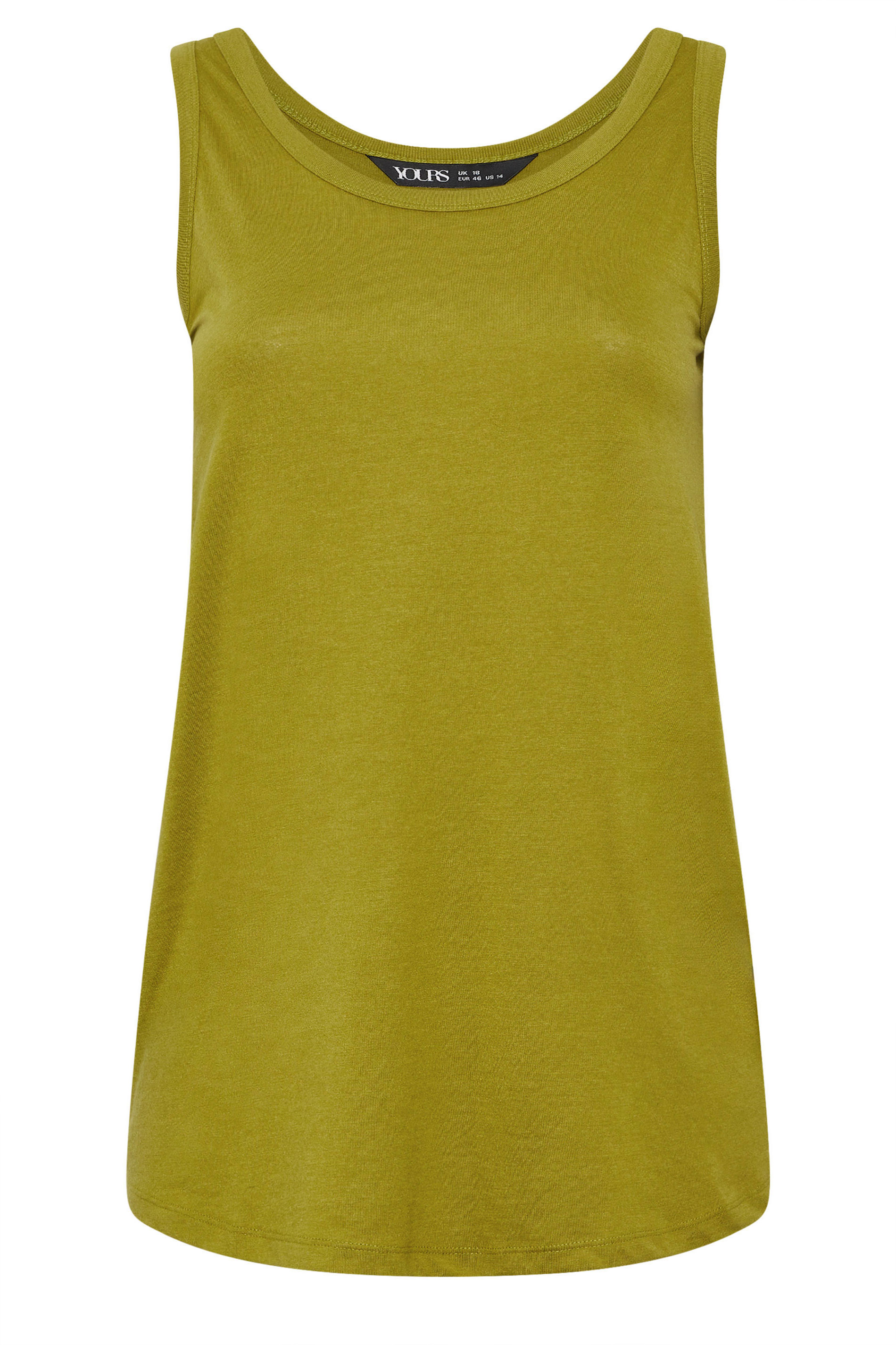 YOURS 3 PACK Plus Size Grey & Green Core Vest Tops | Yours Clothing 8