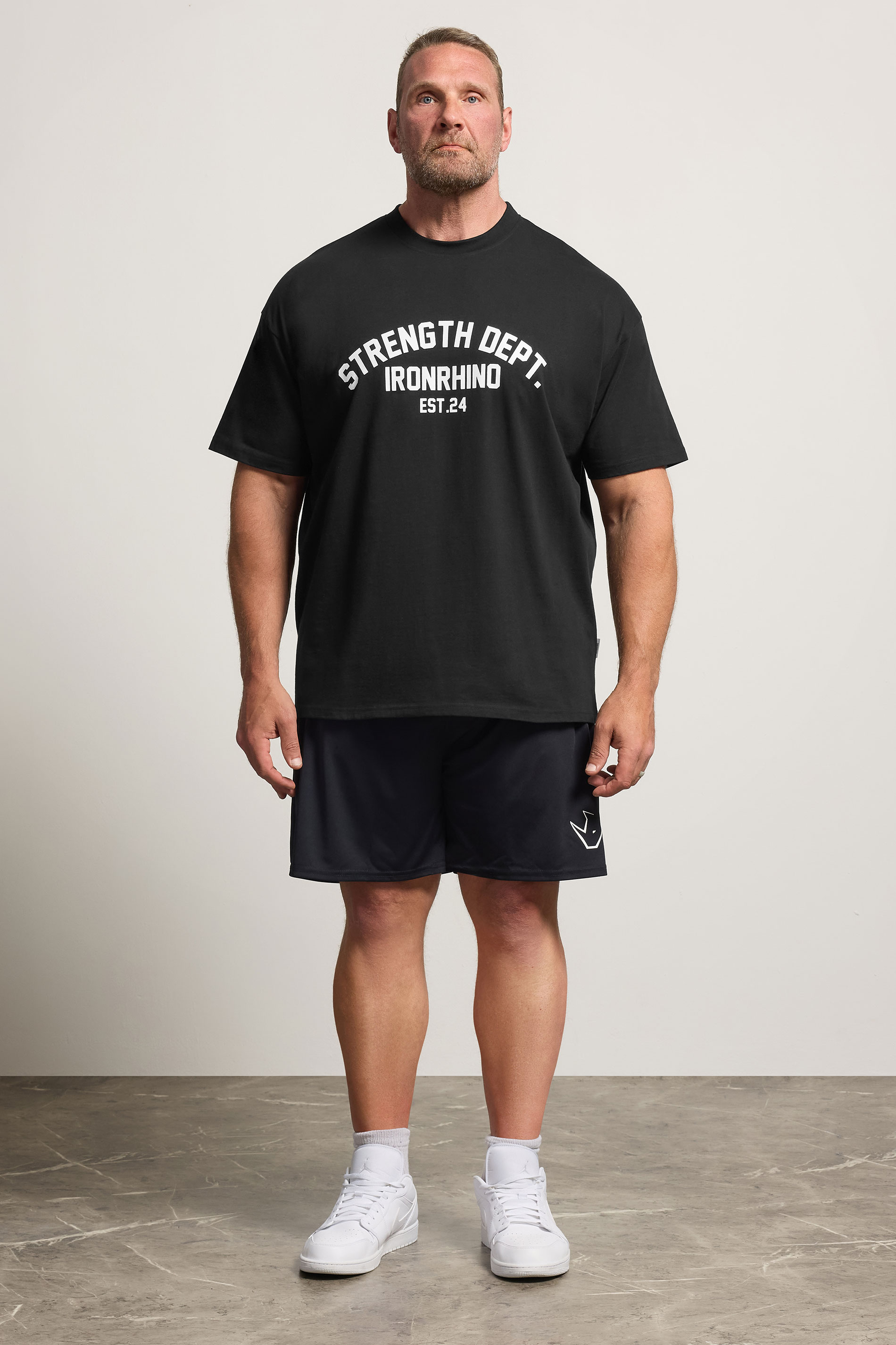 IronRhino Big & Tall Black Strength Dept T-Shirt | BadRhino 1