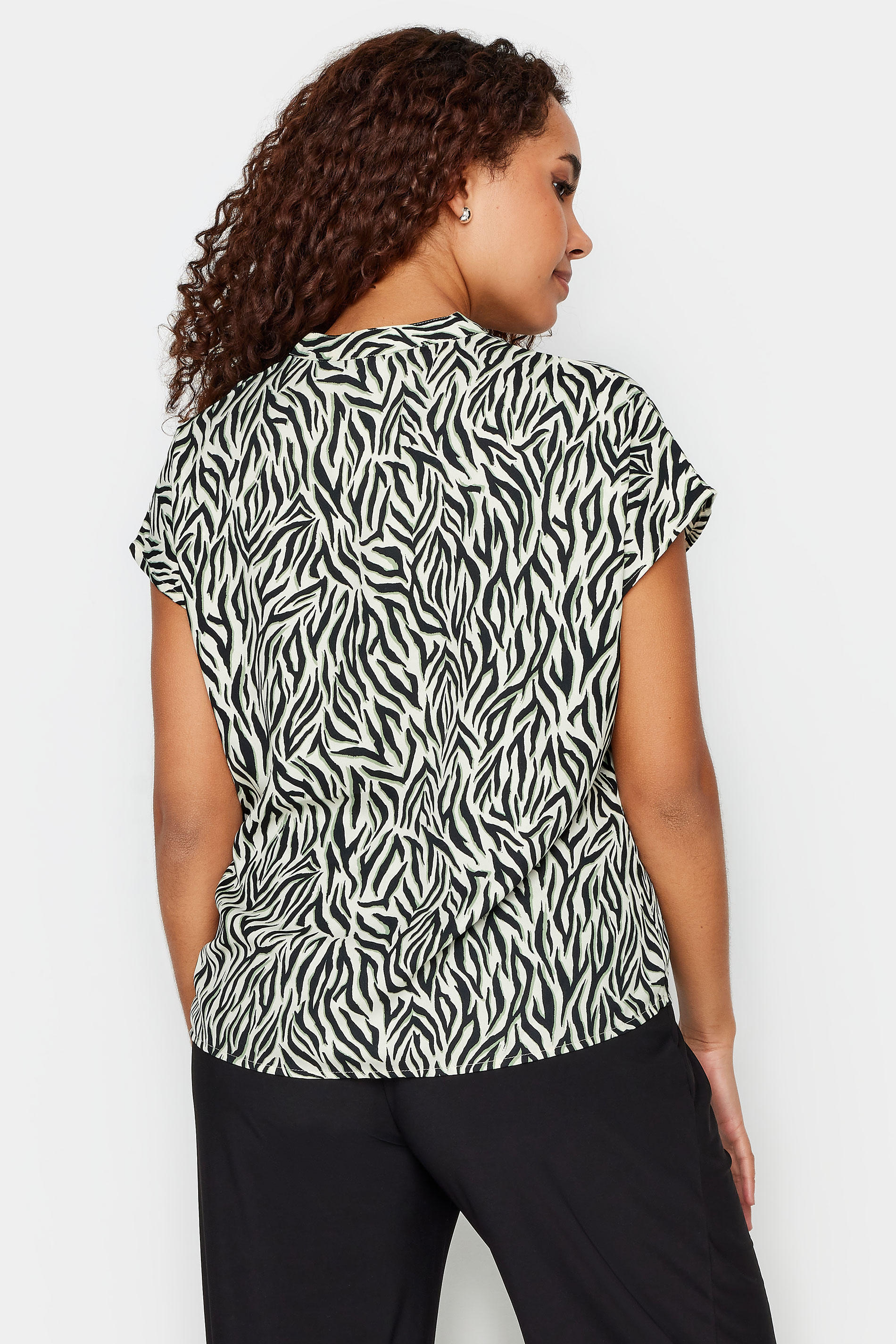 M&Co Ivory White Animal Print Blouse | M&Co 4