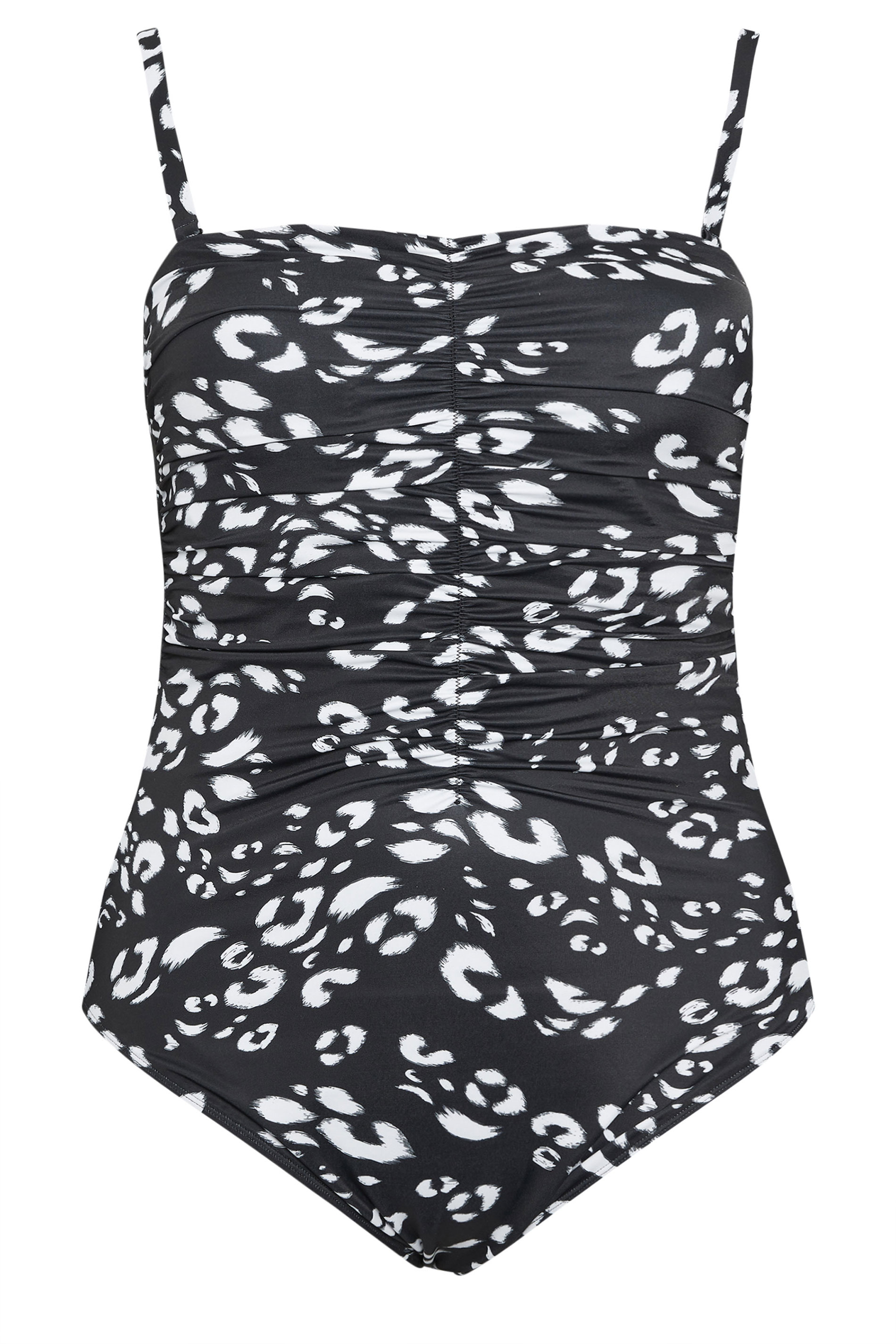 YOURS Plus Size Black Leopard Print Premium Underwired Swimsuit | Yours Clothing 9