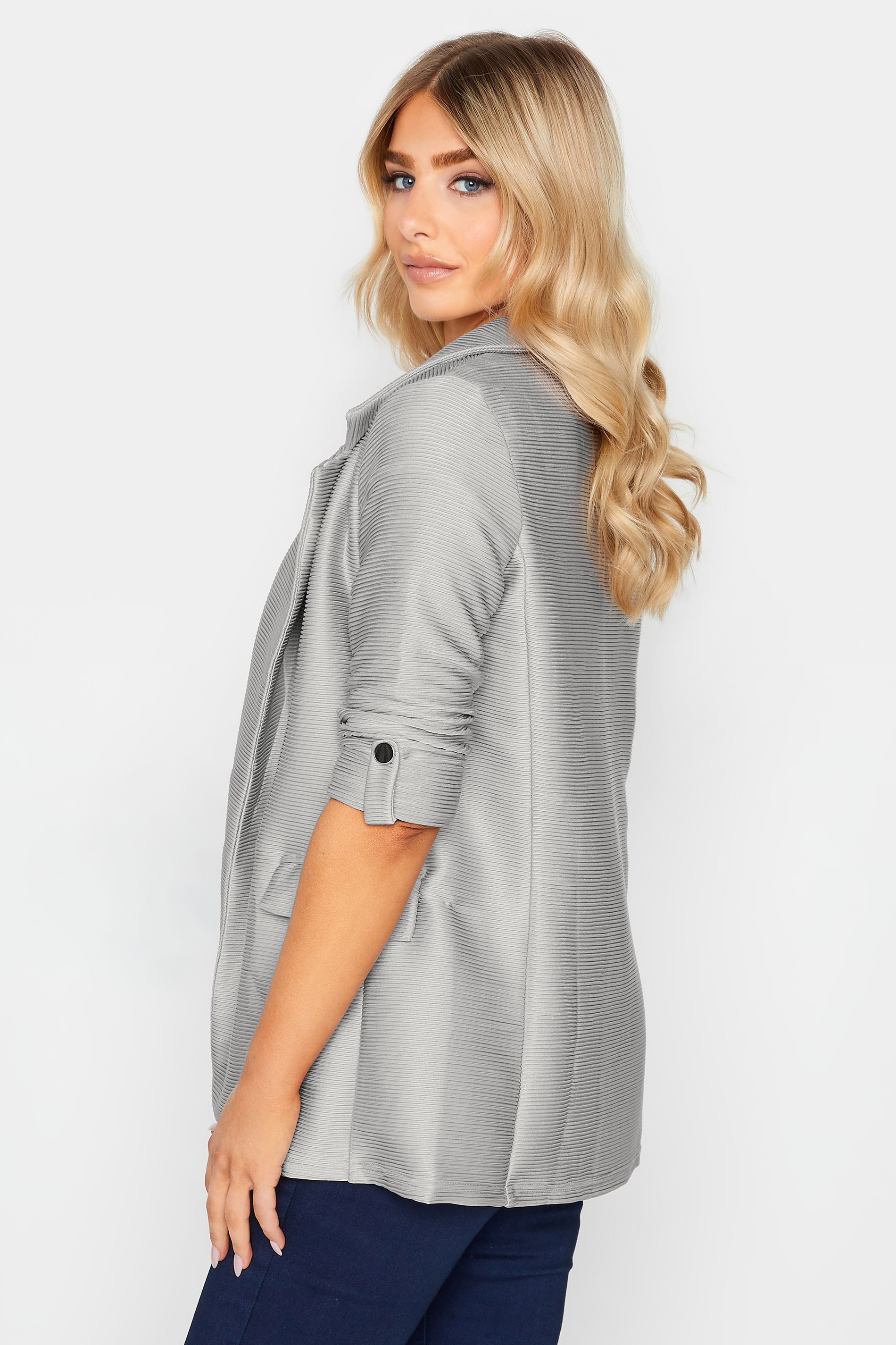 M&Co Grey Textured Blazer | M&Co 3