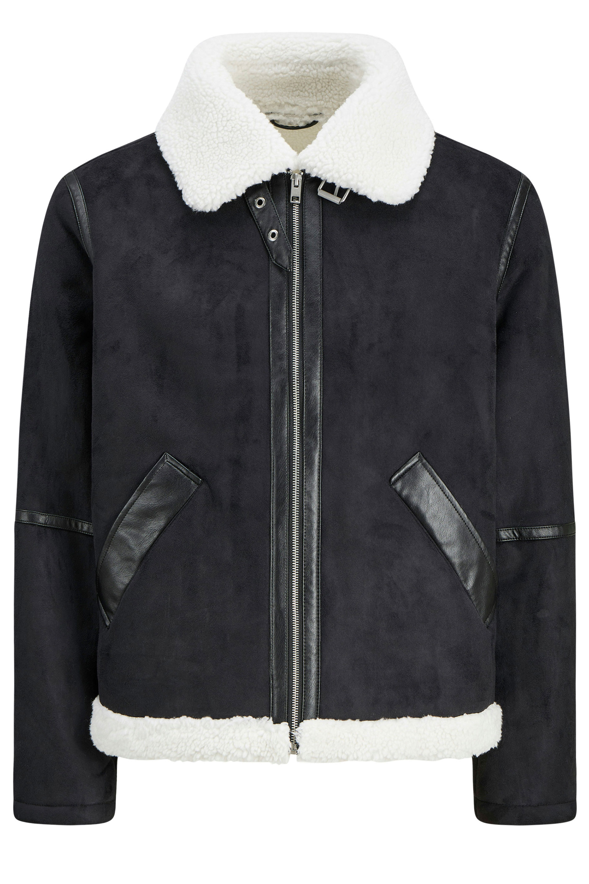 JACK & JONES Big & Tall Black Aviator Jacket | BadRhino 2