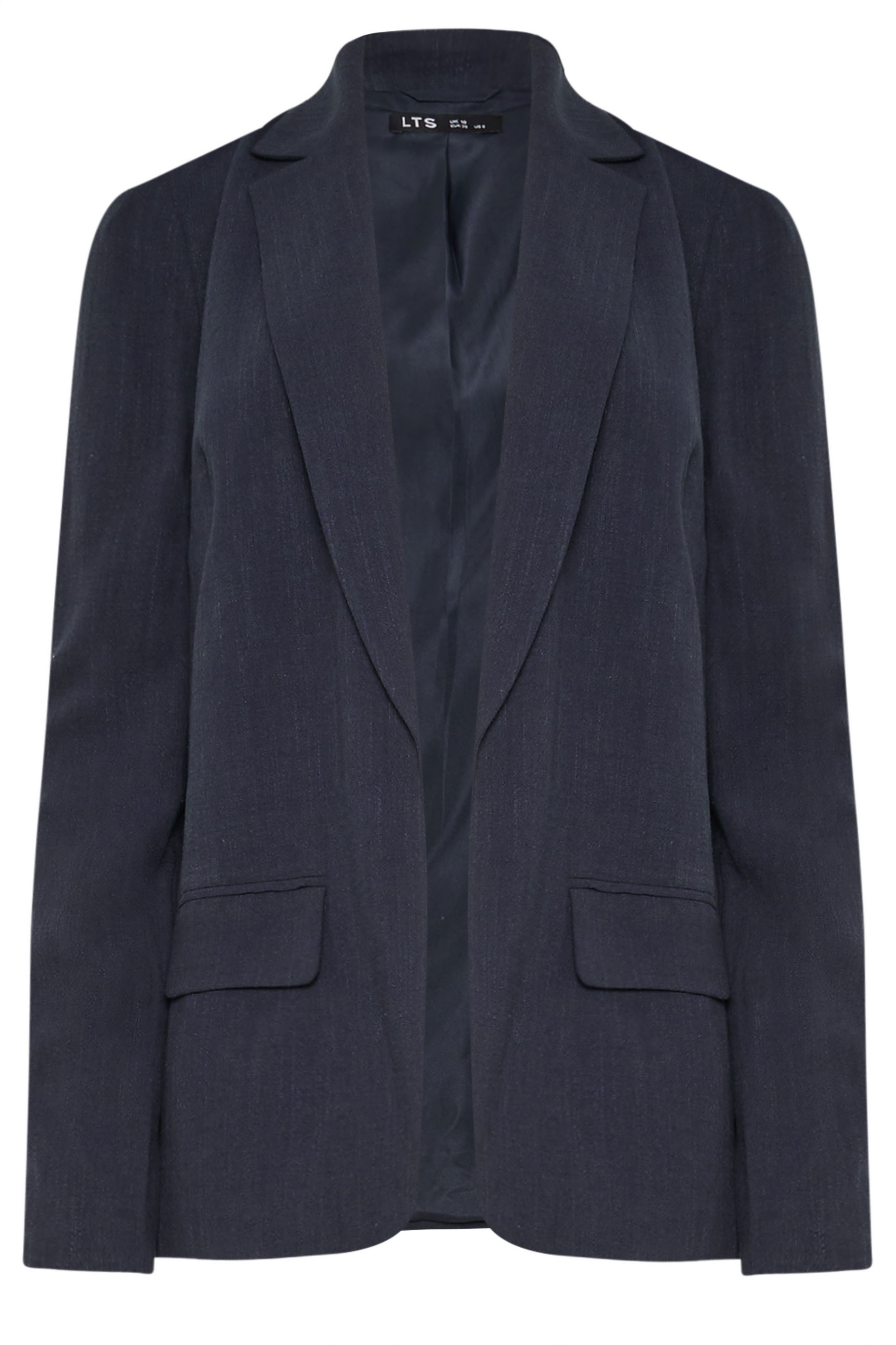 LTS Tall Women's Navy Blue Linen Blazer | Long Tall Sally 6