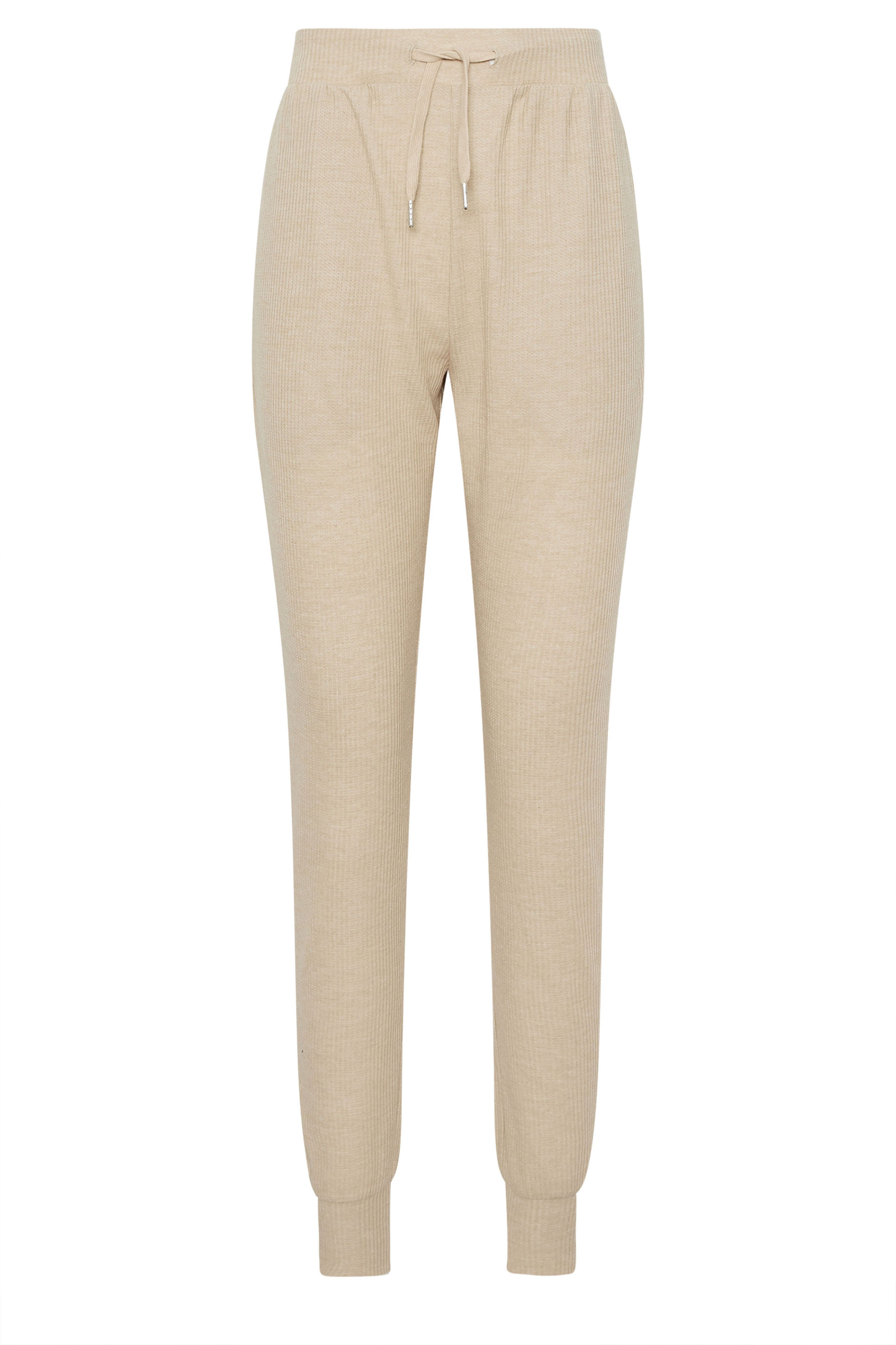 LTS Tall Beige Brown Waffle Lounge Trousers | Long Tall Sally 5