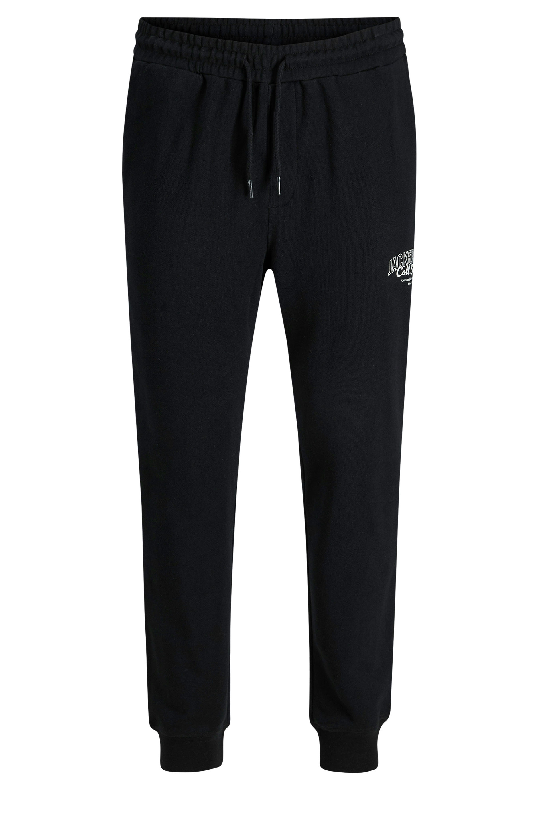 JACK & JONES Big & Tall Black Printed Joggers | BadRhino 2