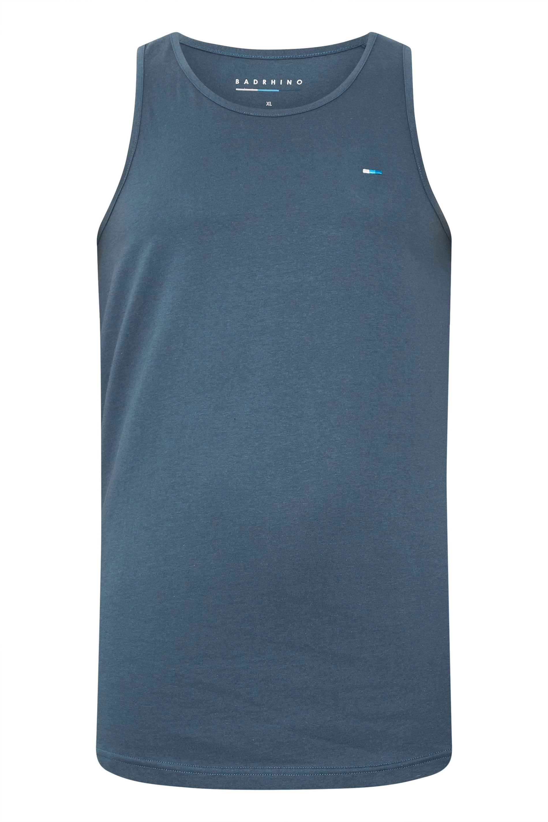BadRhino Big & Tall 3 PACK Blue Plain Vest Tops | BadRhino 7