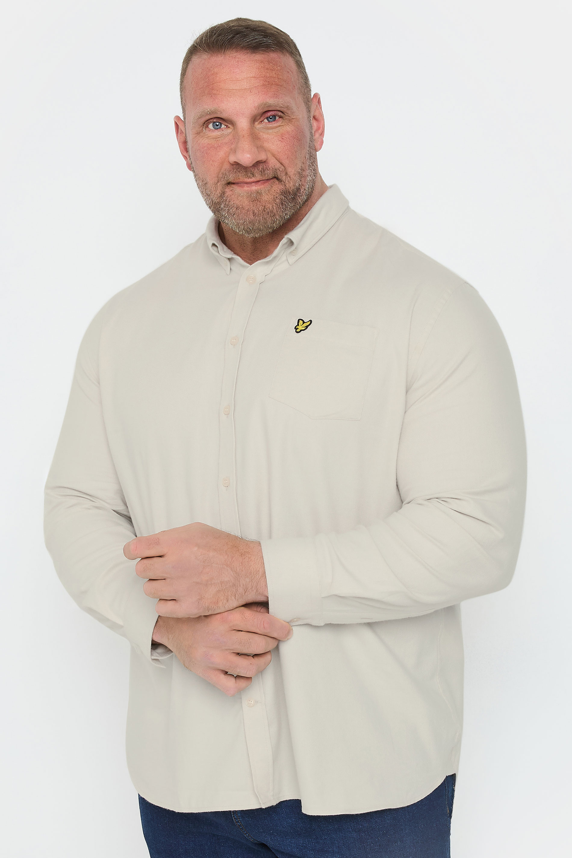 LYLE & SCOTT Big & Tall Cream Shirt | BadRhino 3