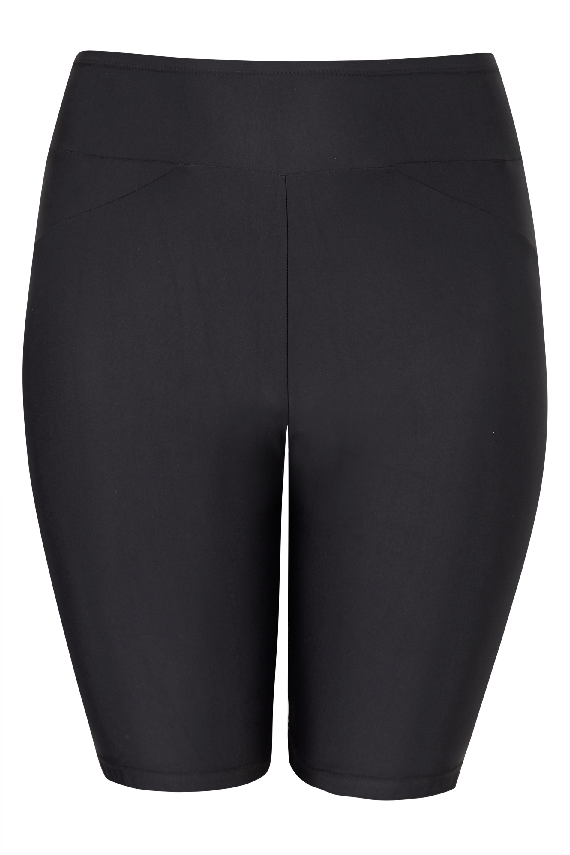 YOURS Curve Plus Size Black High Waist Swim Shorts | Yours Clothing  7