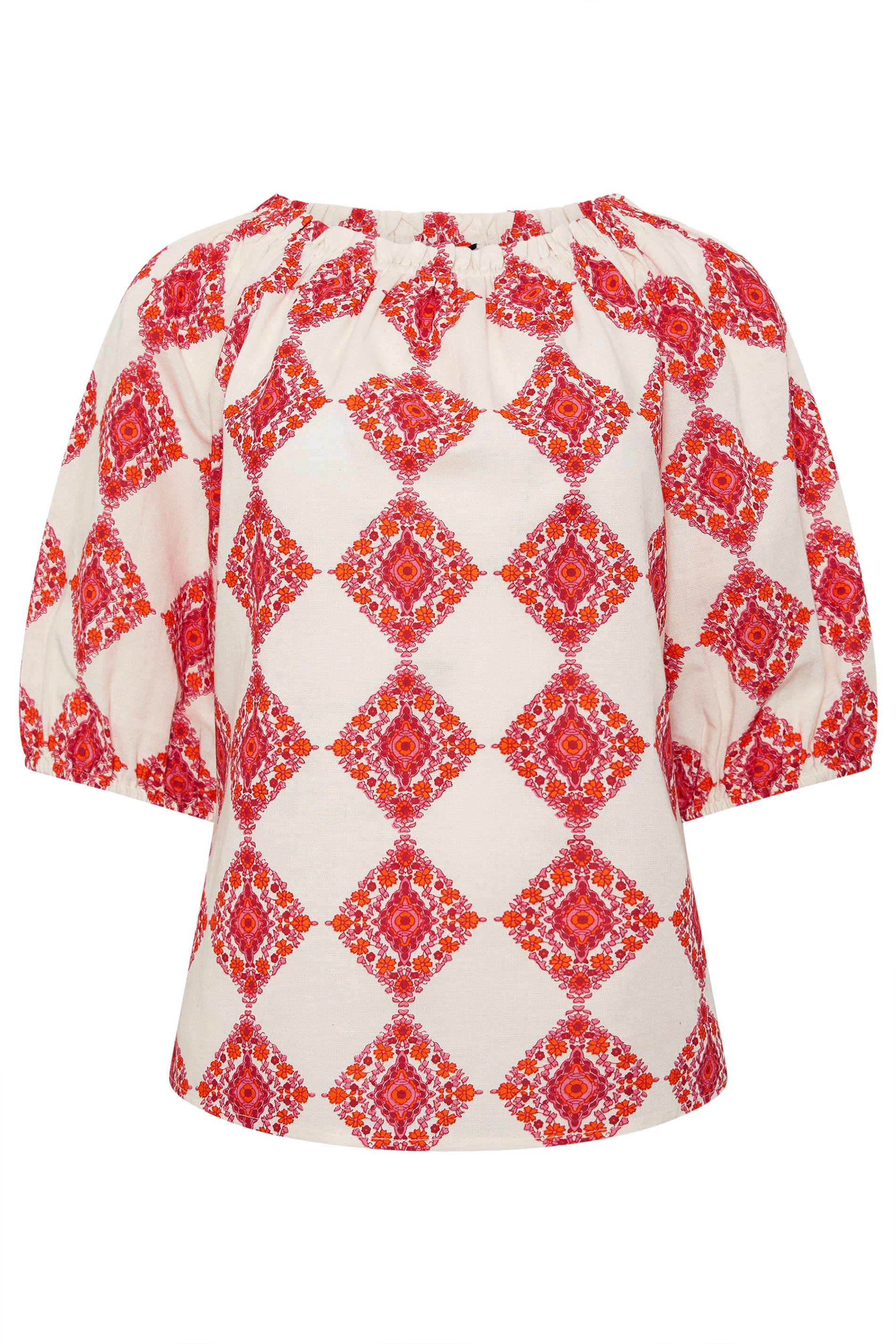 M&Co Ivory White Abstract Tile Print Top | M&Co 7