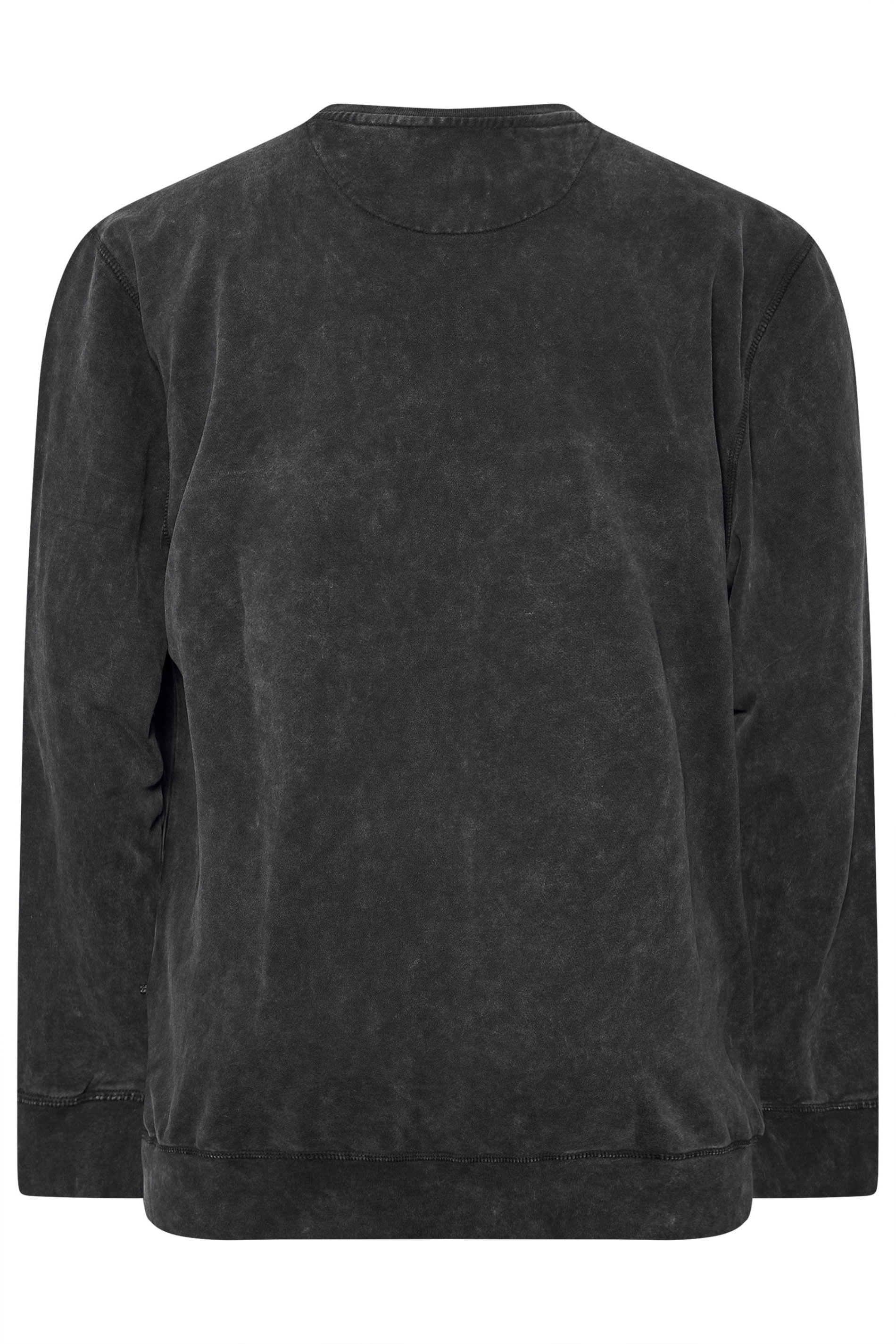 KAM Big & Tall Black Tie Dye Sweatshirt | BadRhino 4