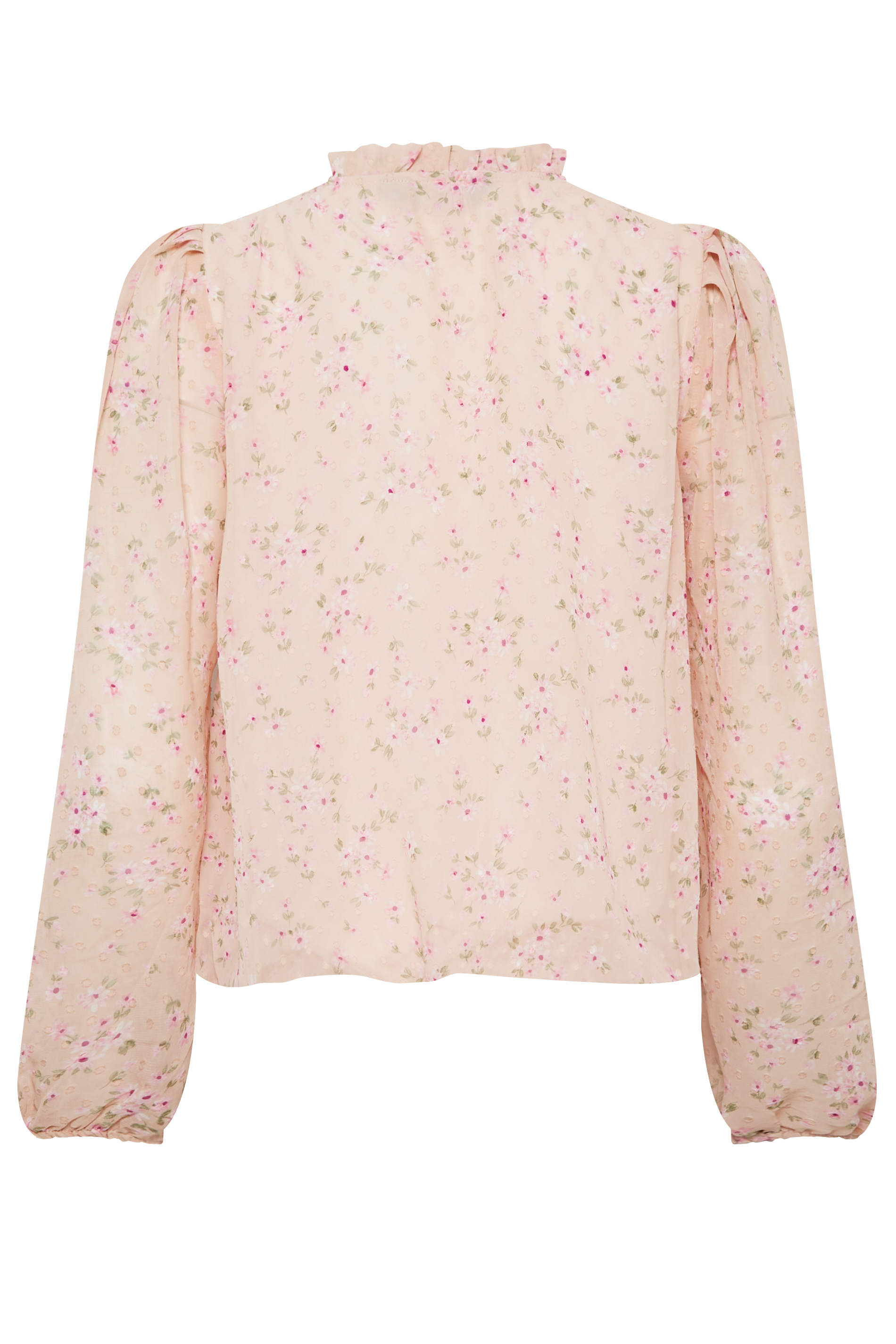 M&Co Pink Floral Print Tie Neck Blouse | M&Co 7