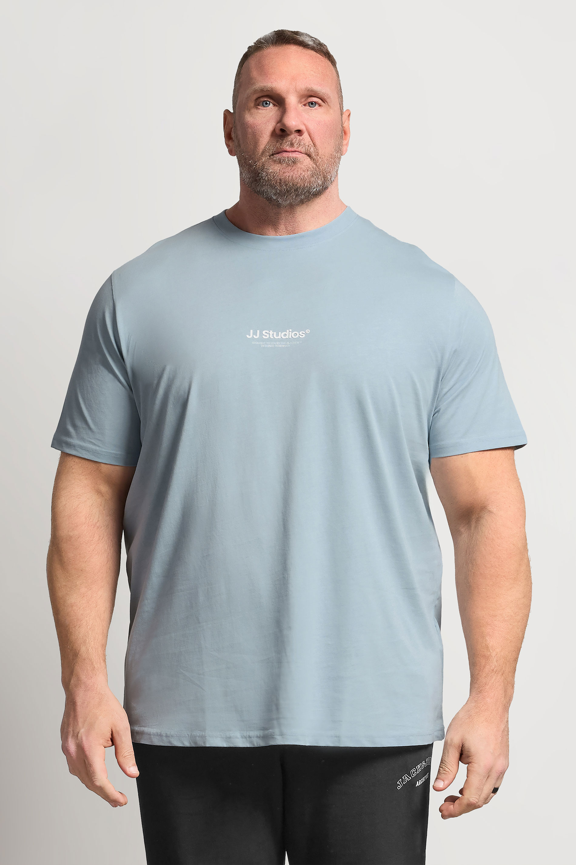 JACK & JONES Big & Tall Celestial Blue Graphic T-Shirt | BadRhino 3