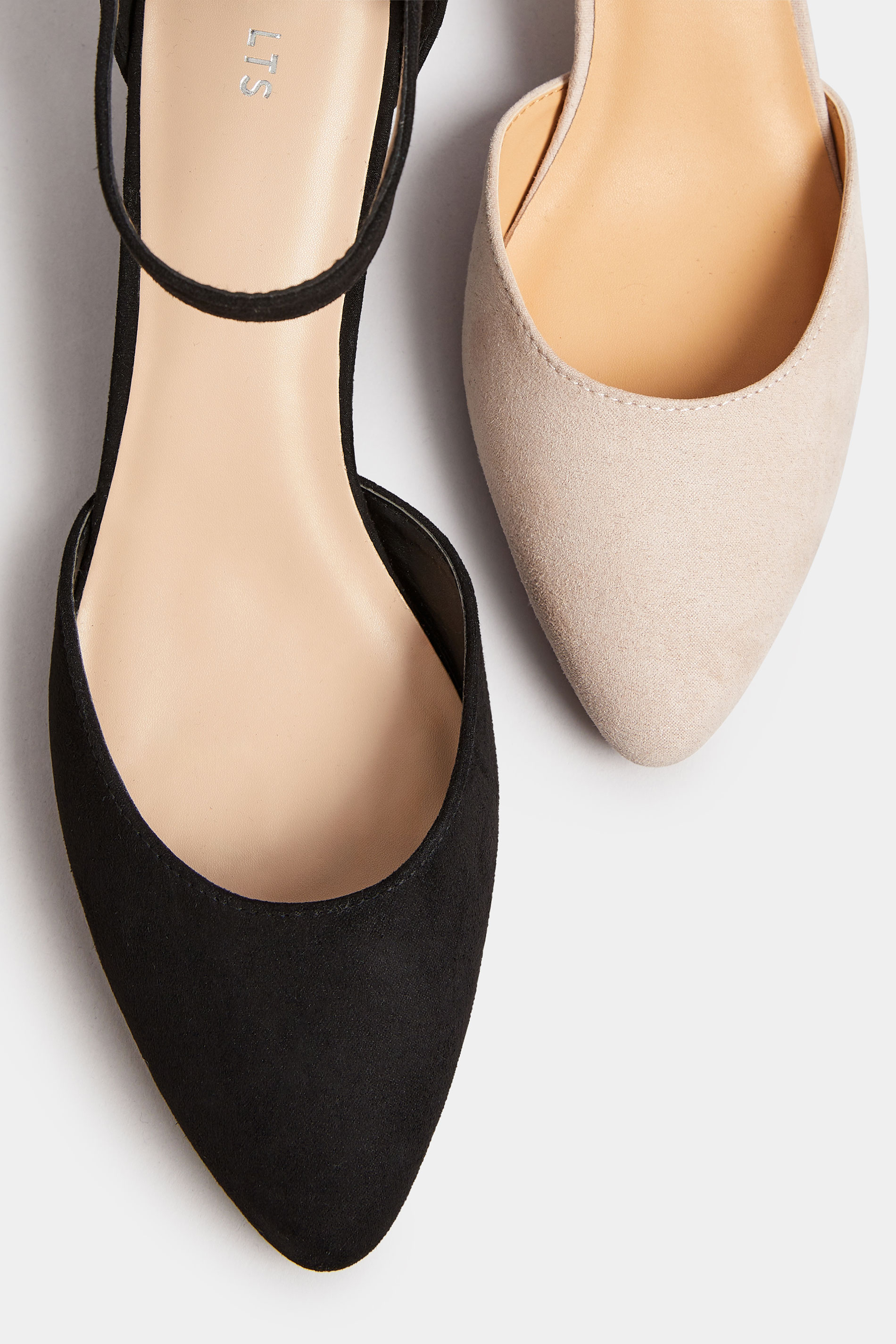 LTS Black Block Heel Court Shoes In Standard Fit | Long Tall Sally 6