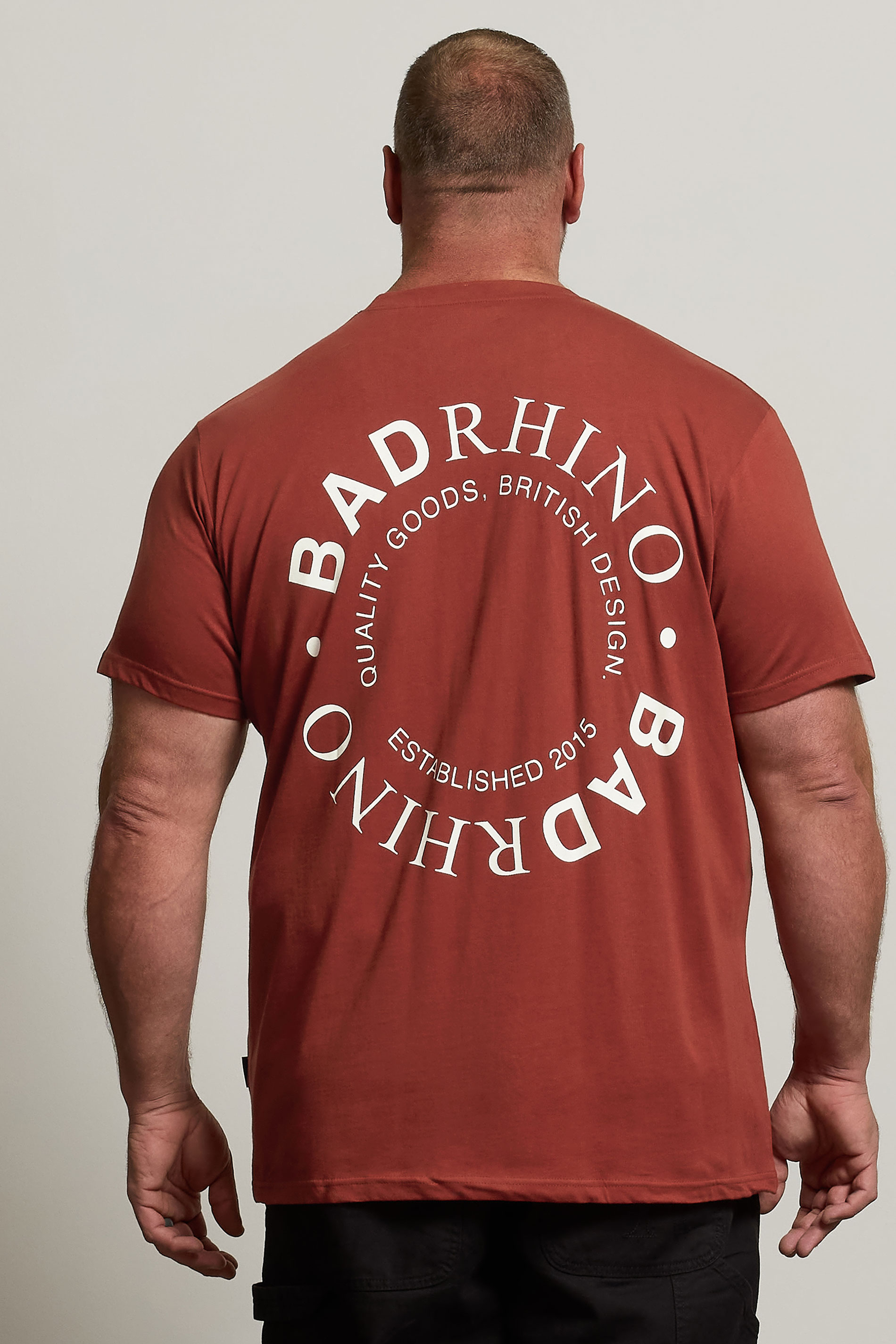 BadRhino Big & Tall Burnt Red Circle Logo T-Shirt | BadRhino 2