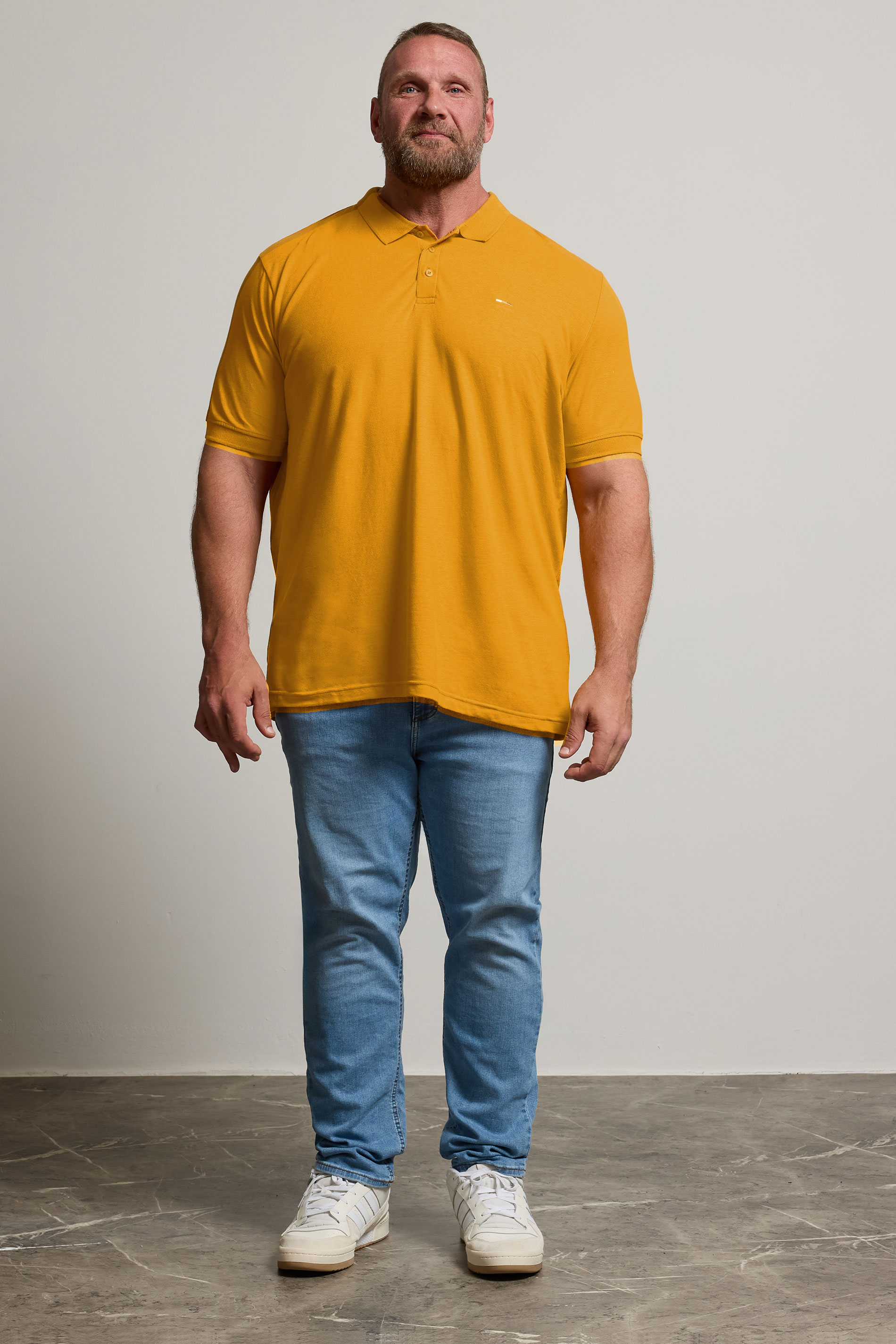 BadRhino Big & Tall Mustard Yellow Polo Shirt | BadRhino 1
