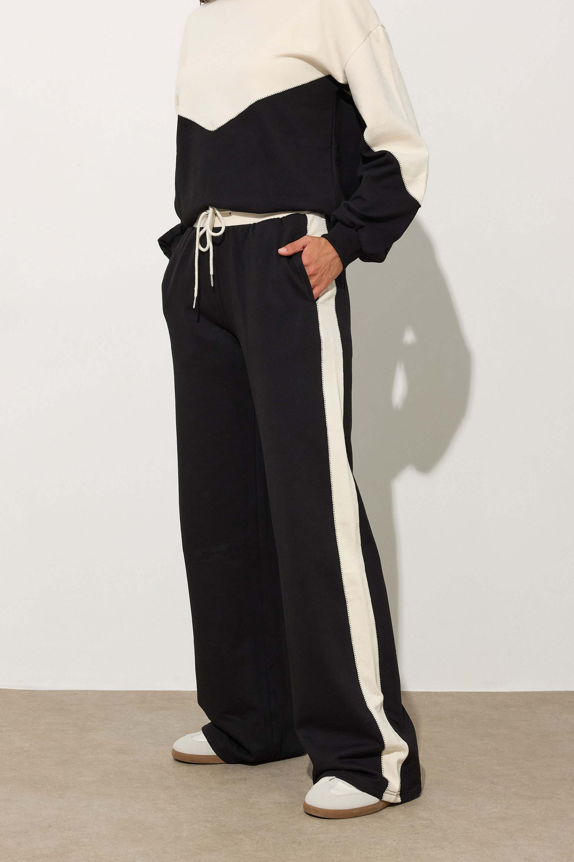 LTS Tall Black Contrast Stripe Jogger | Long Tall Sally 1