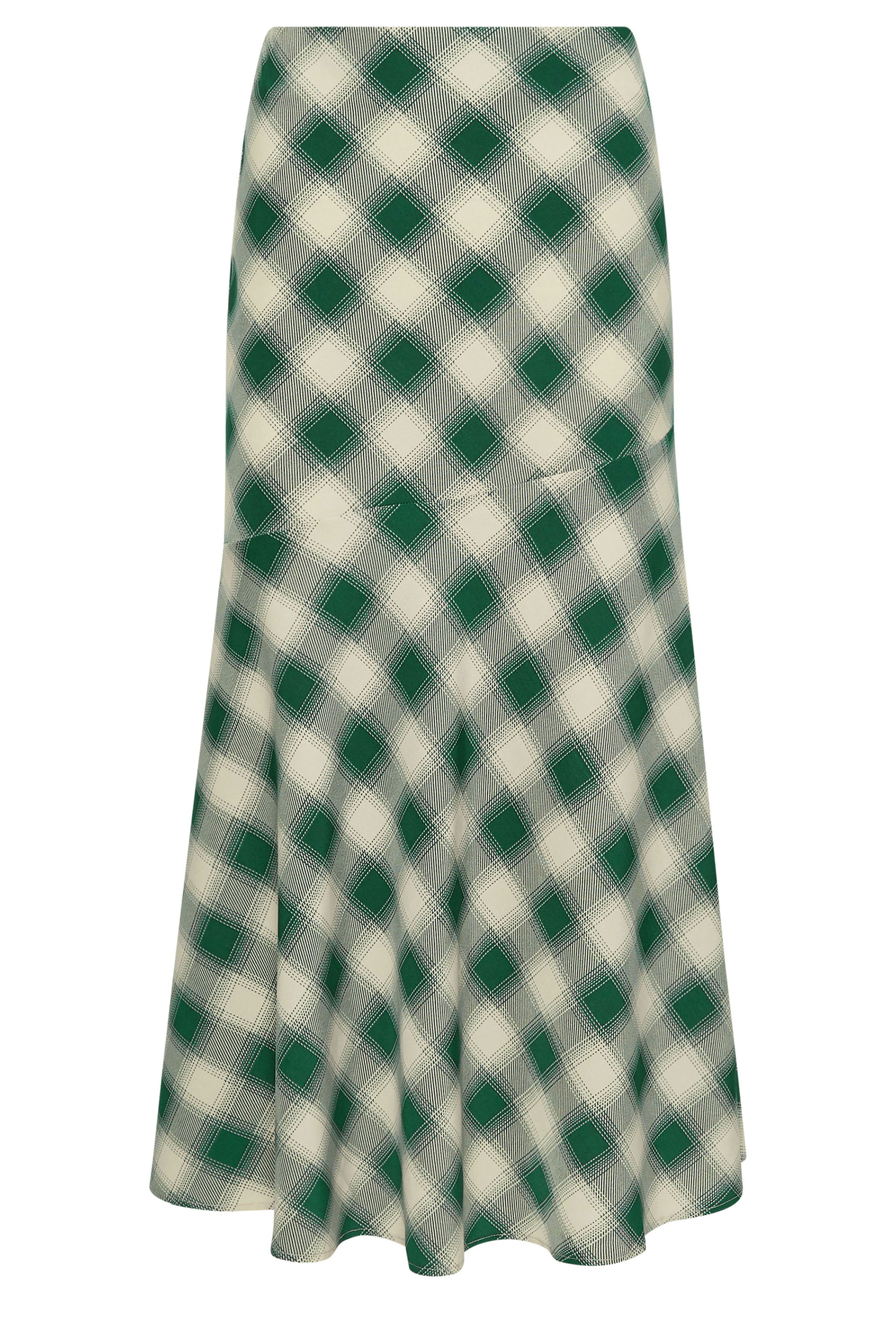PixieGirl Petite Women's Dark Green Blurred Check Maxi Skirt | PixieGirl 6
