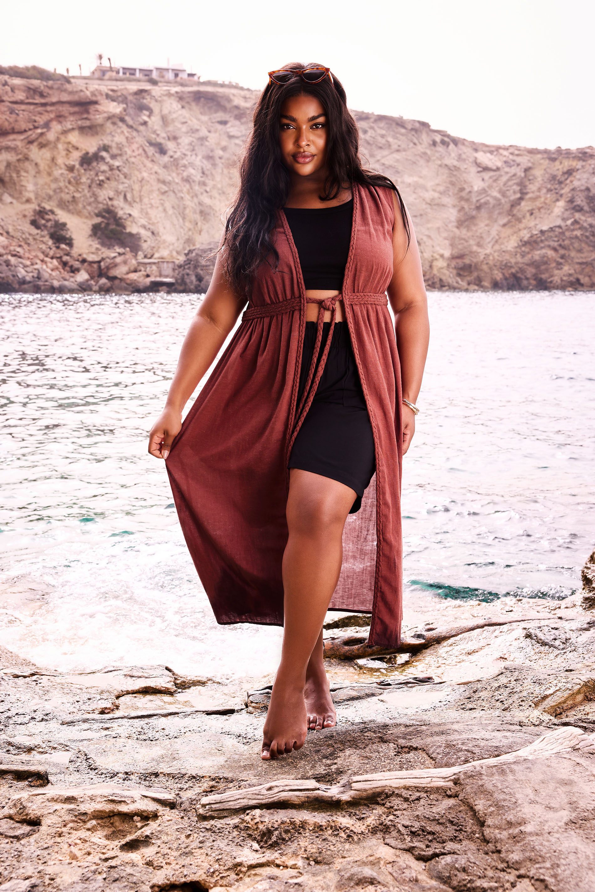 YOURS Plus Size Orange Crinkle Kimono | Yours Clothing 1