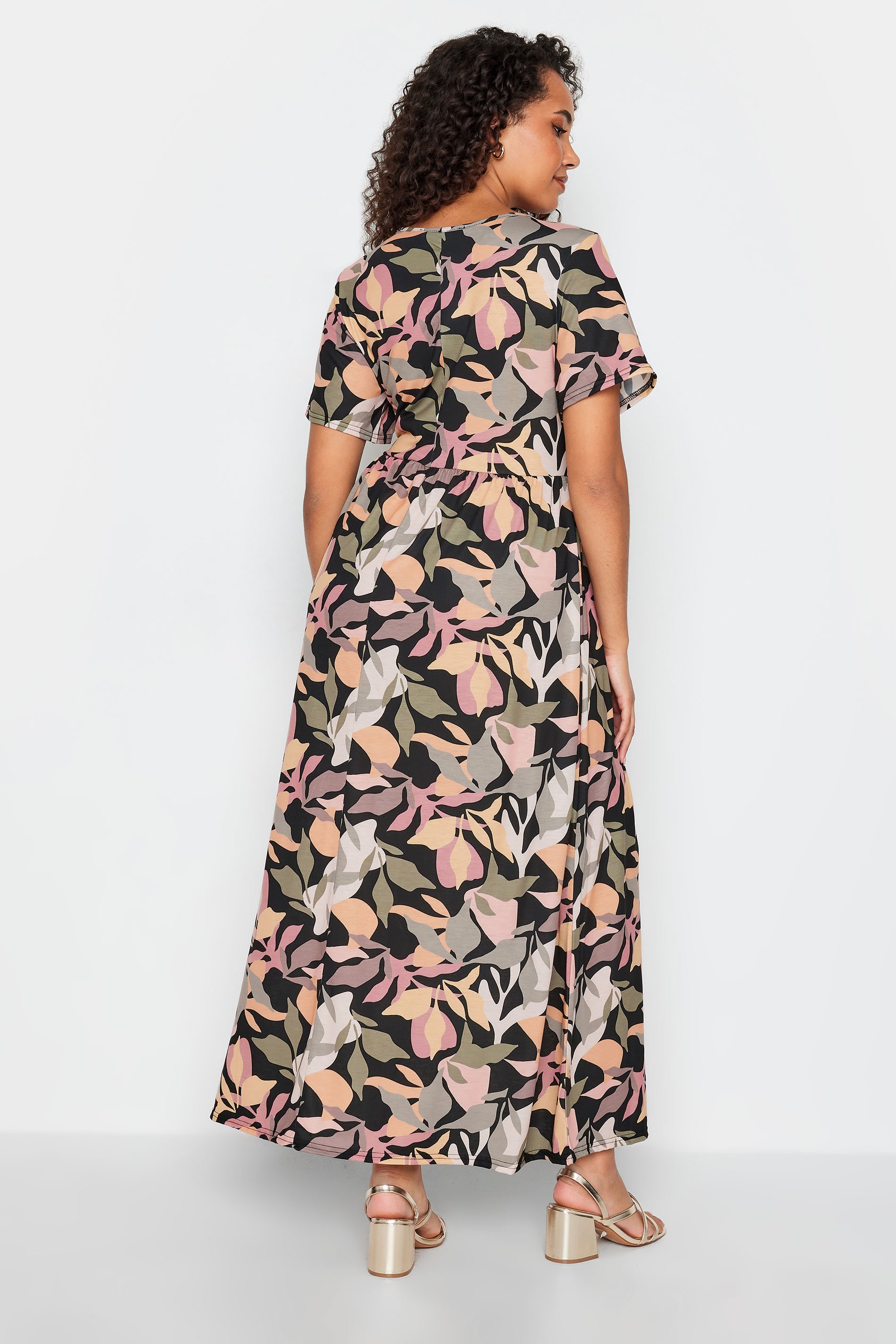 M&Co Black Tropical Print Maxi Dress | M&Co  3