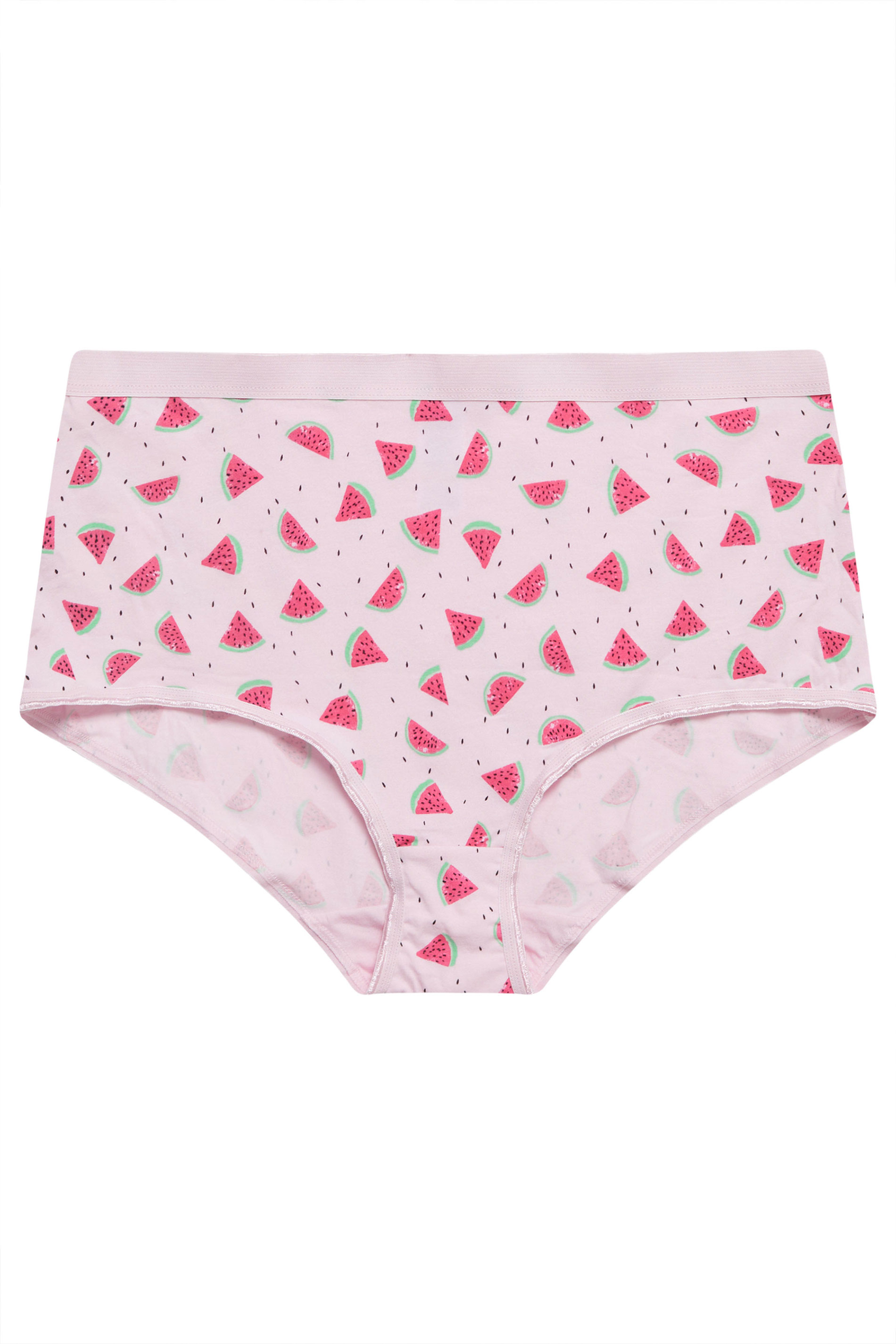 YOURSET 5 PACK Plus Size Pink Watermelon Print Full Briefs | Yours Clothing 6