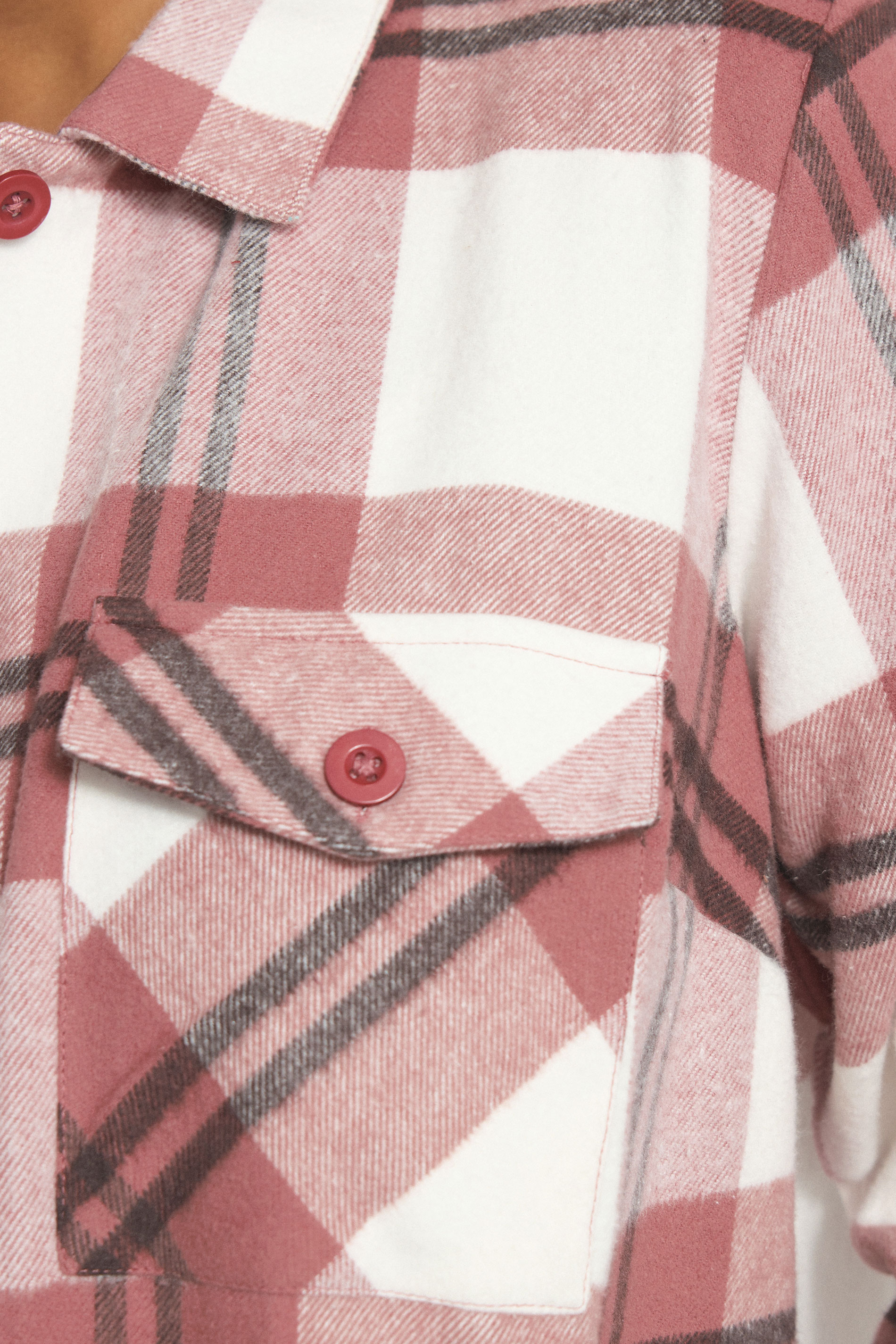 YOURS Plus Size Pink & White Check Shacket | Yours Clothing 5