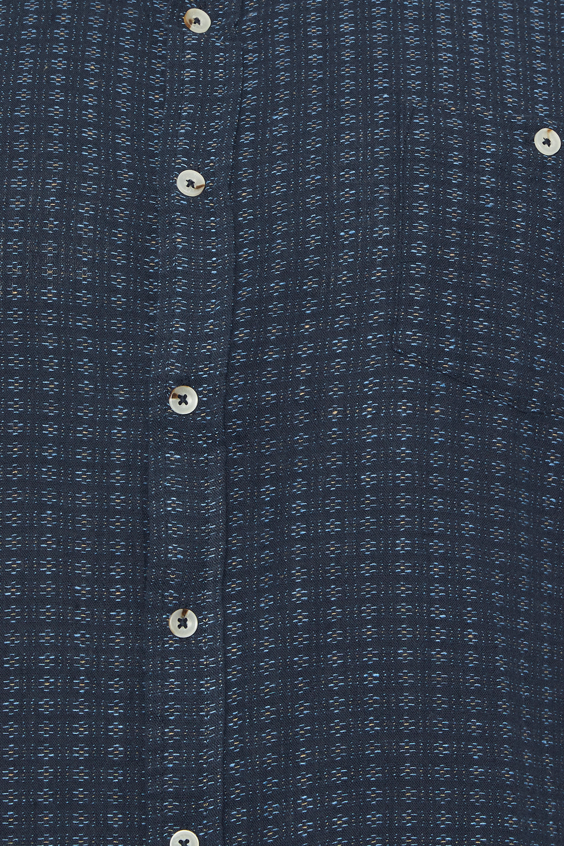 D555 Navy Blue Jacquard Linen Shirt | BadRhino 1