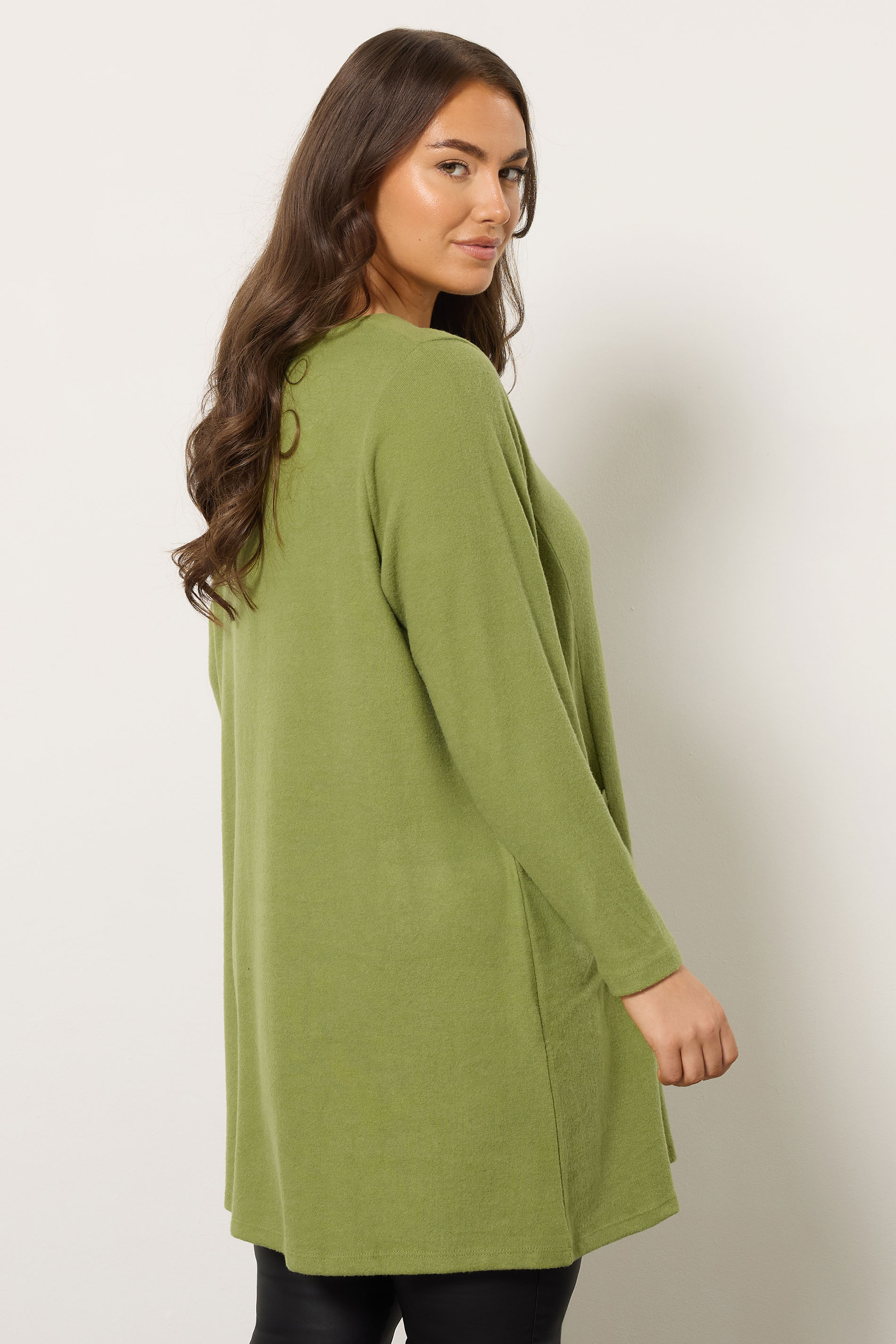 EVANS Plus Size Green Front Pocket Tunic Jumper | Evans  4