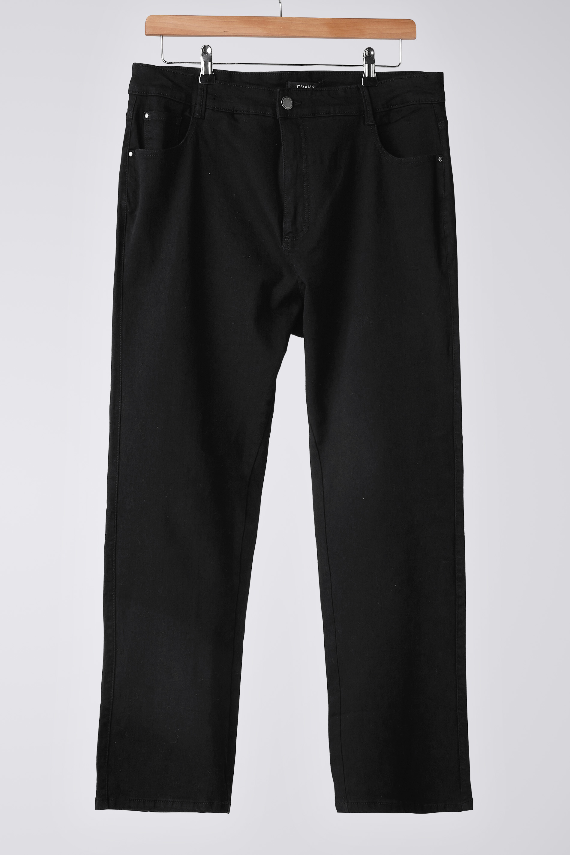 EVANS Plus Size Curve Fit Black Straight Leg Jeans | Evans  5
