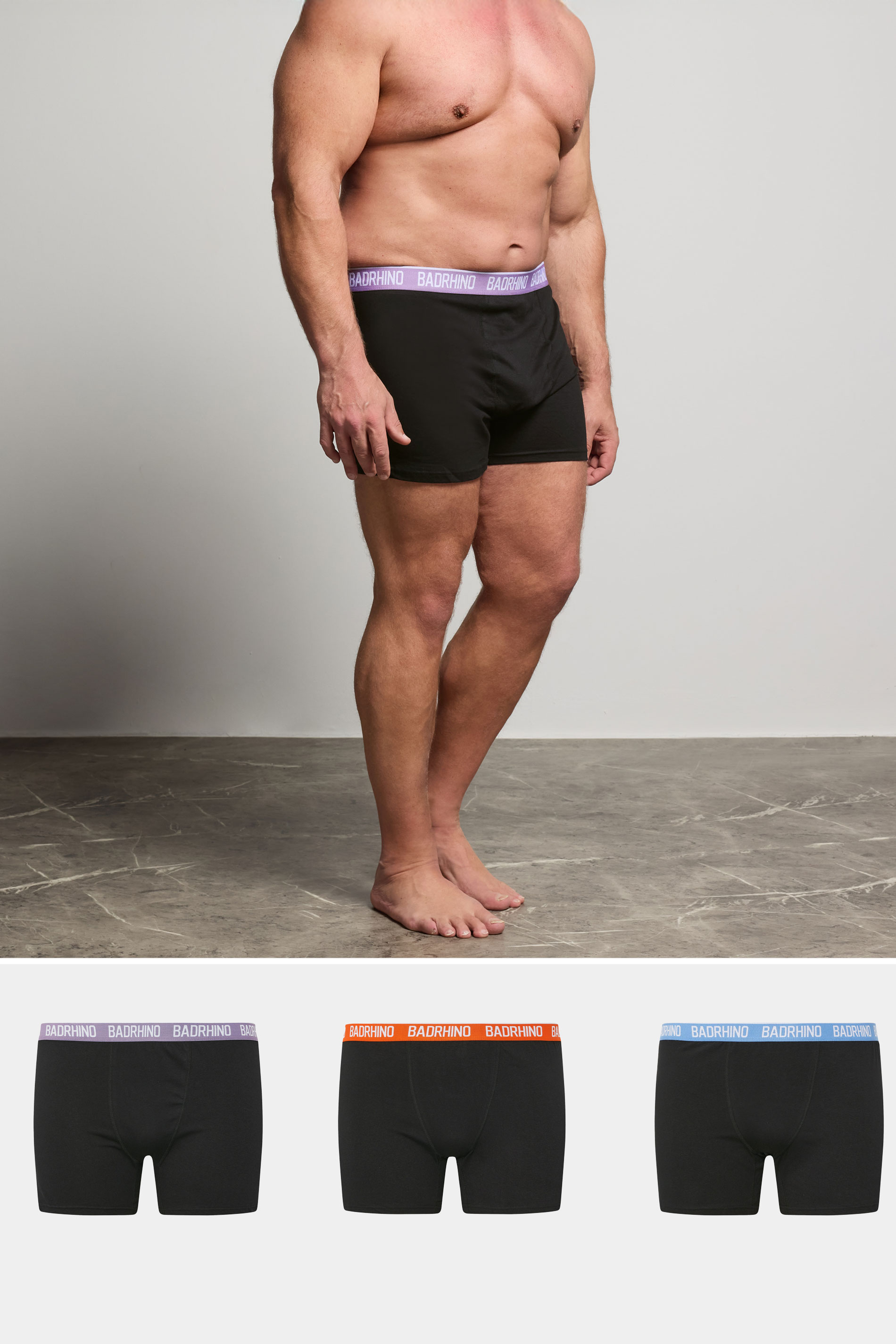 BadRhino Big & Tall 3 PACK Black Boxers | BadRhino 3