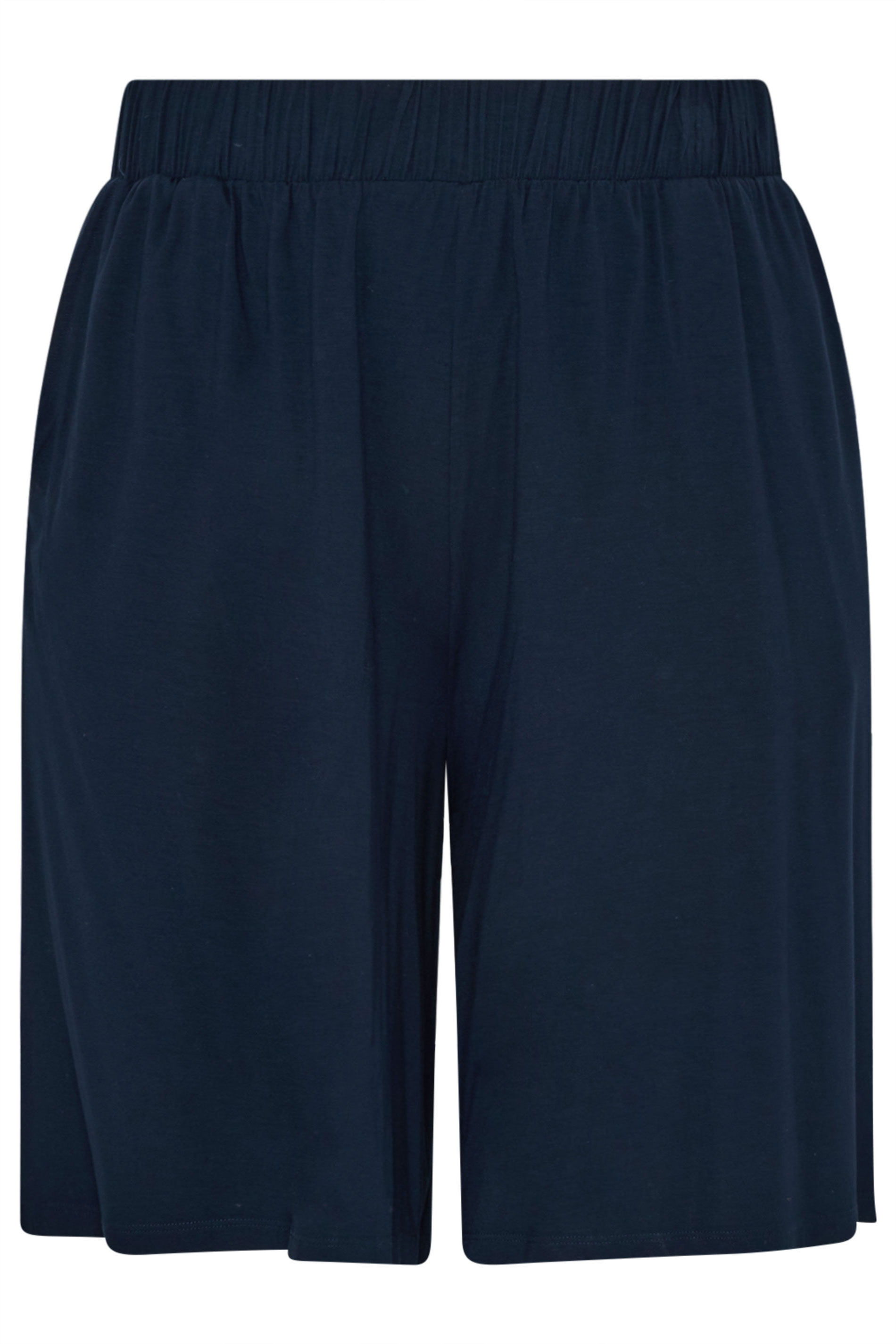 YOURS Plus Size Navy Blue Pull On Shorts | Yours Clothing 5