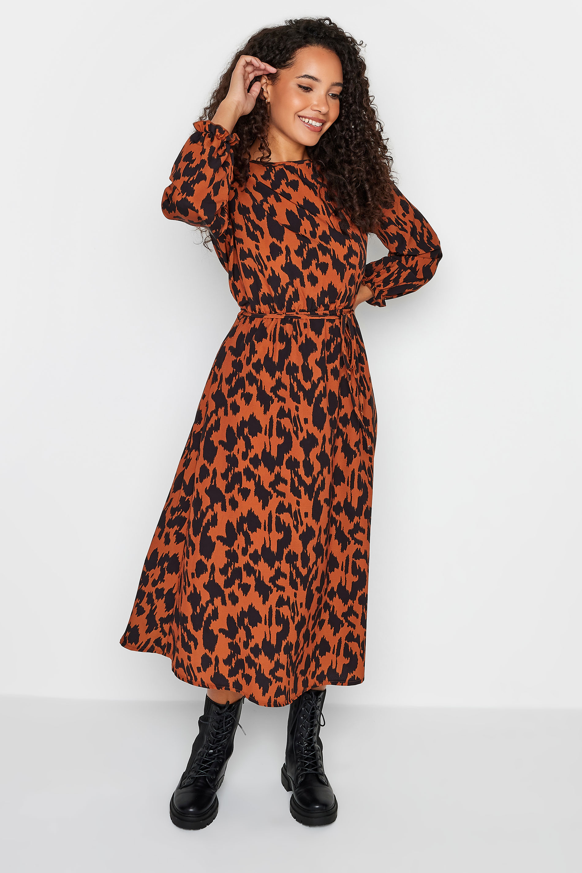 M&Co Brown Leopard Print Smock Dress | M&Co 3