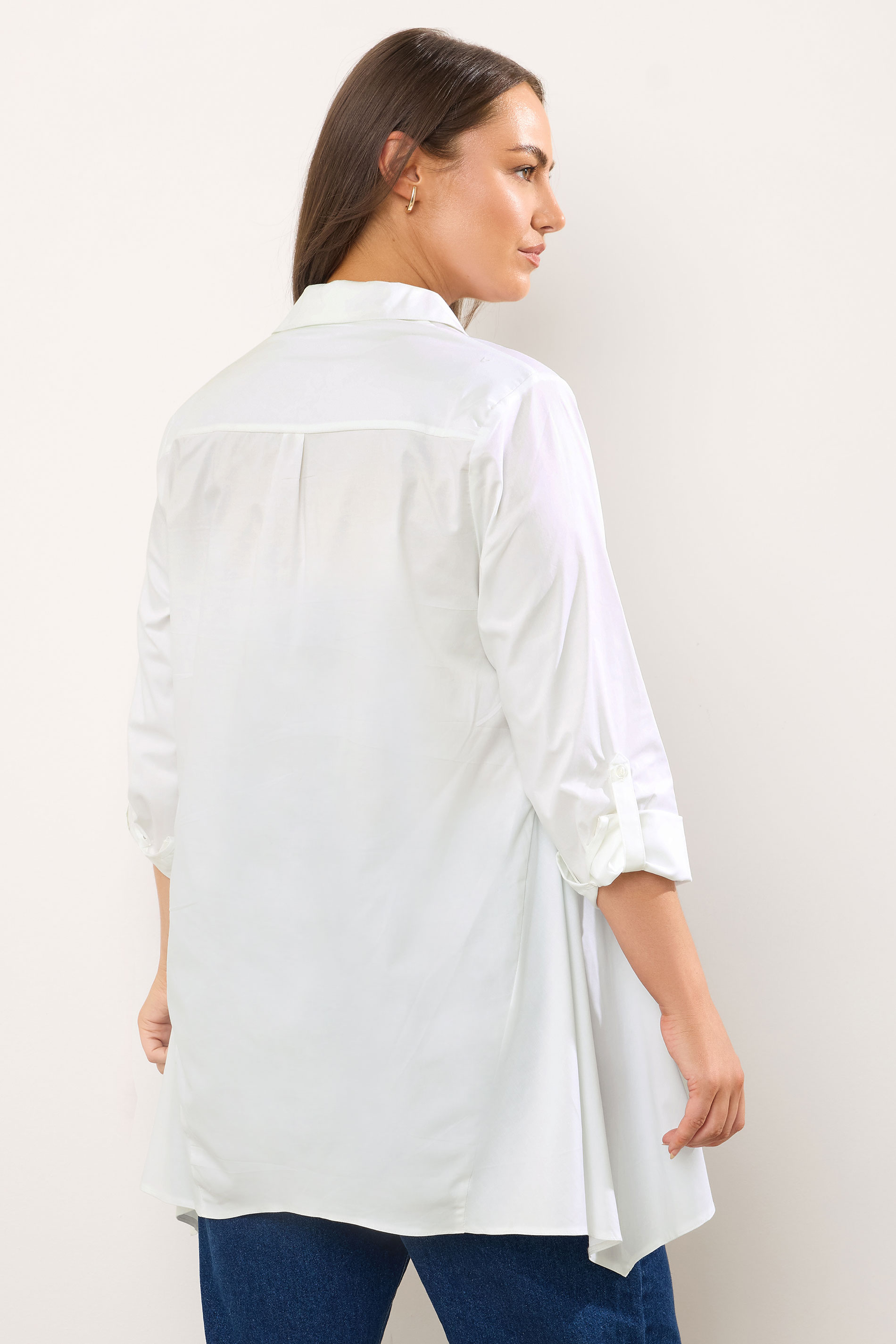 EVANS Plus Size White Overhead Shirt | Evans 2