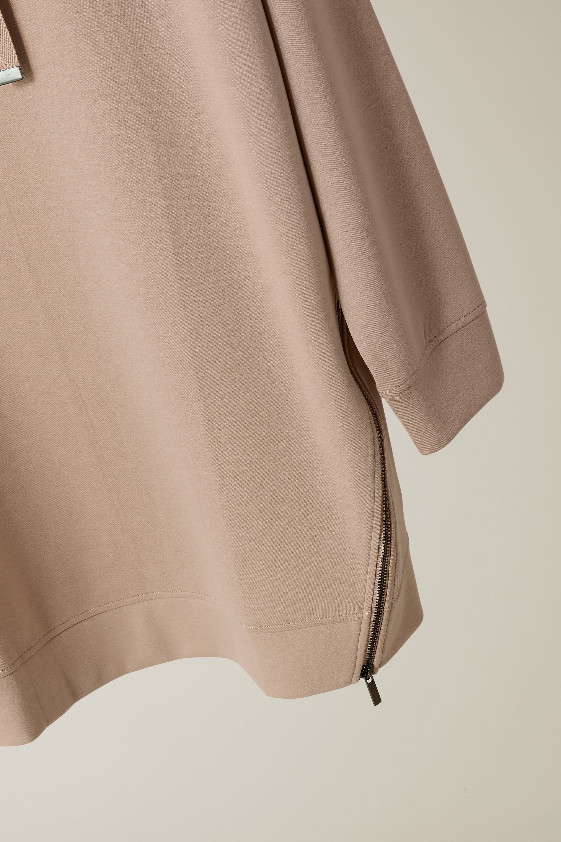 EVANS Plus Size Natural Brown Luxe Zip Detail Sweatshirt | Evans  6