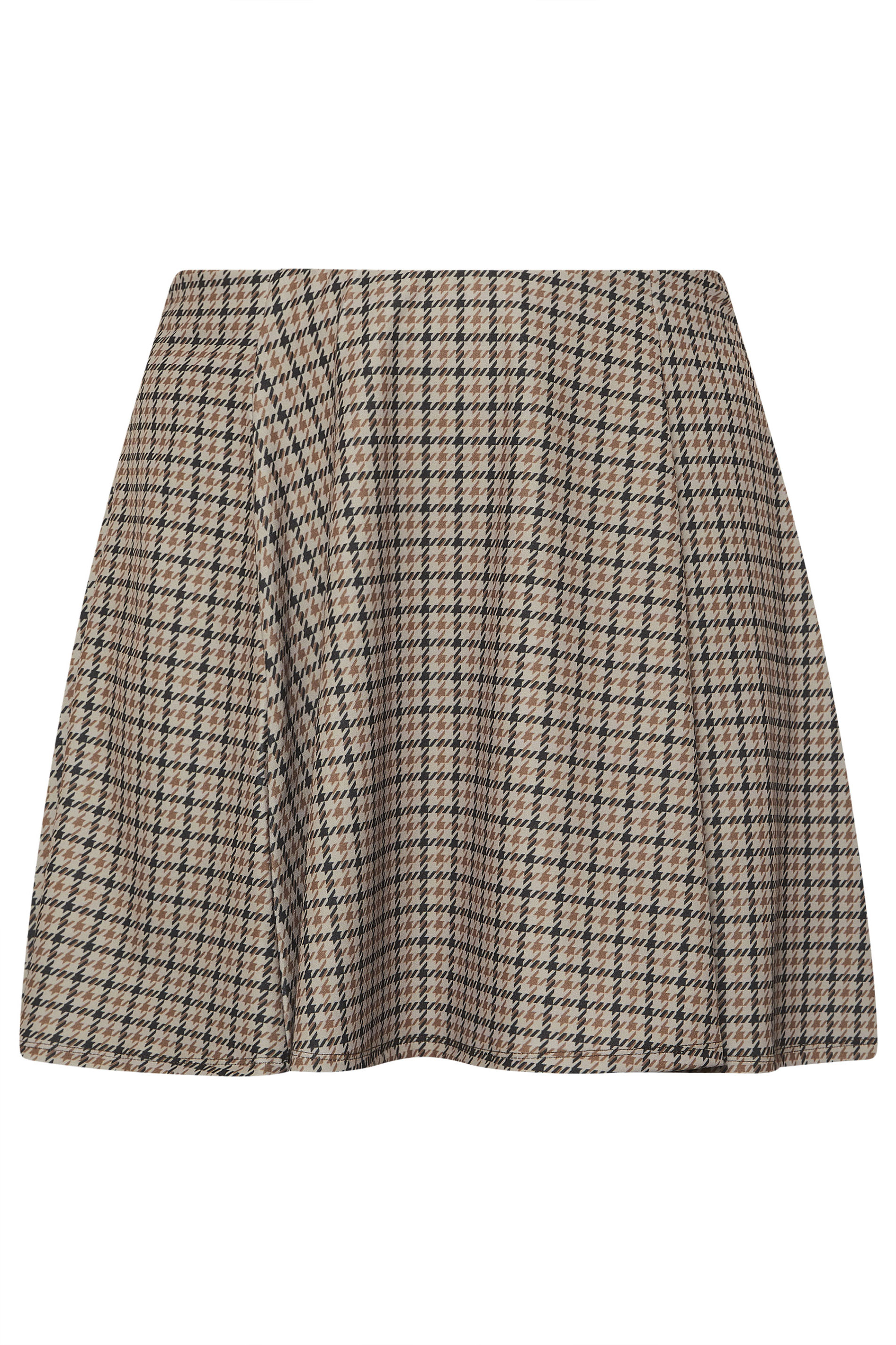 LIMITED COLLECTION Plus Size Brown Dogtooth Check Skirt | Yours Clothing 5
