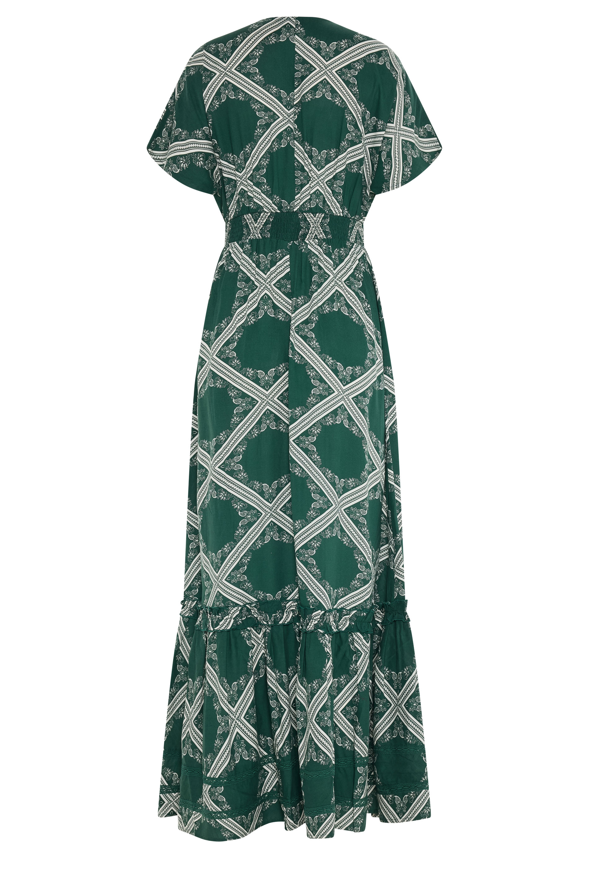 LTS Tall Women's Green Scarf Print Button Maxi Dress | Long Tall Sally 6