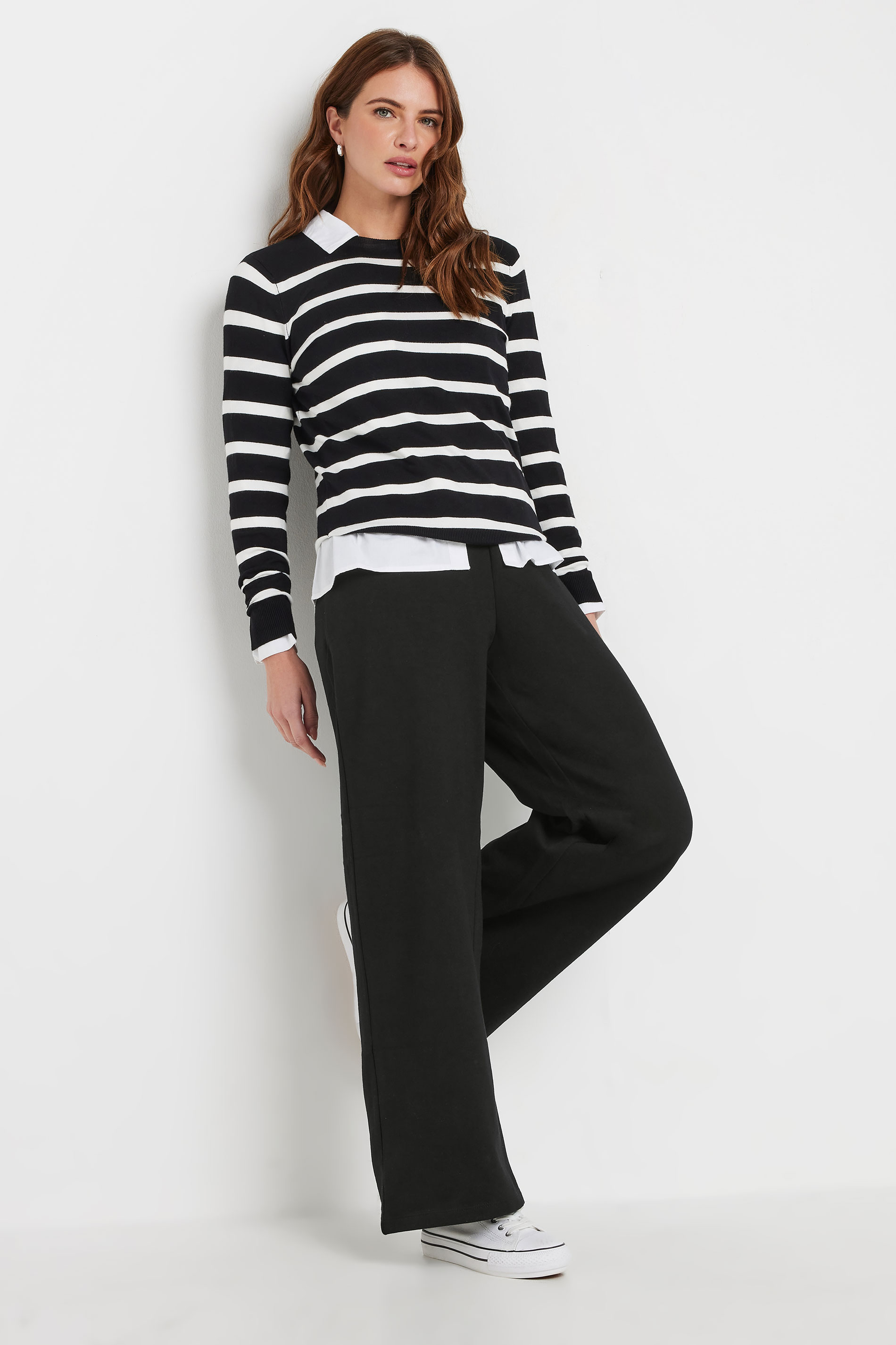 M&Co Black Wide Leg Joggers | M&Co 1