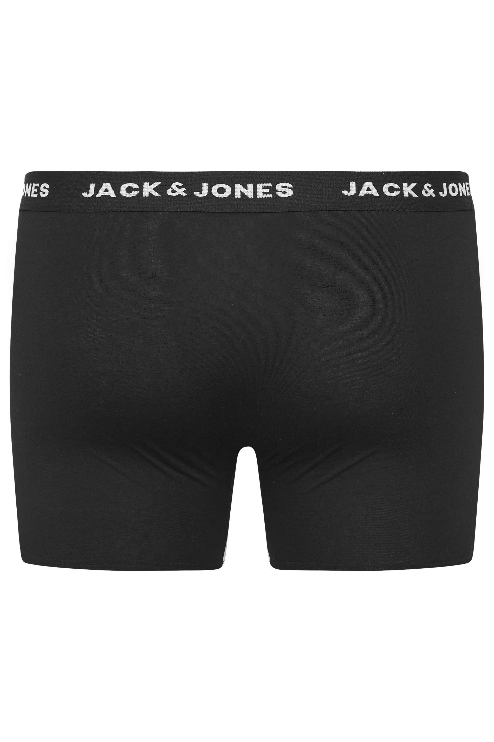 JACK & JONES Big & Tall 7 PACK Black Branded Boxers | BadRhino  6