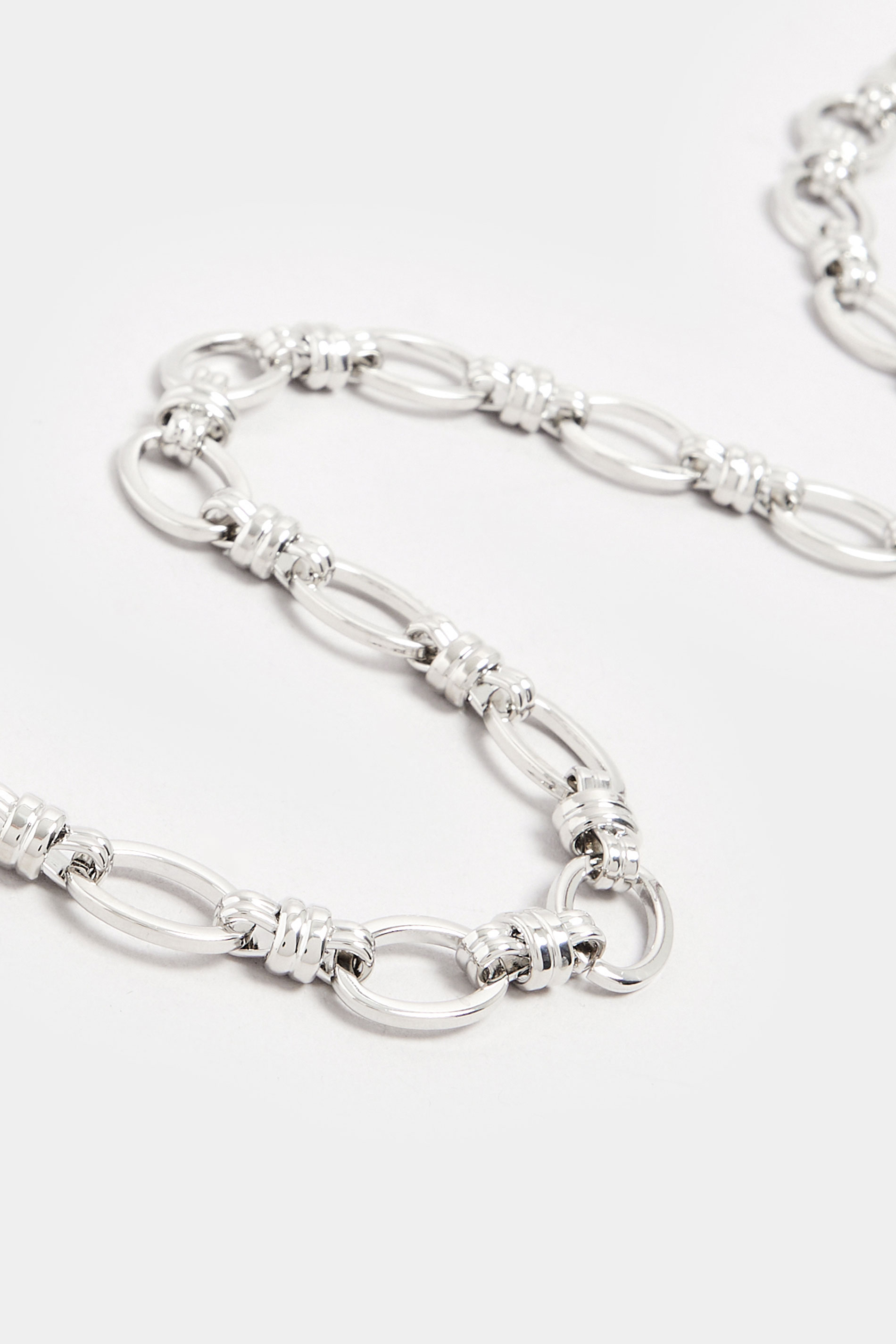Silver Tone Chunky Chain Link Necklace | Yours Clothing  2