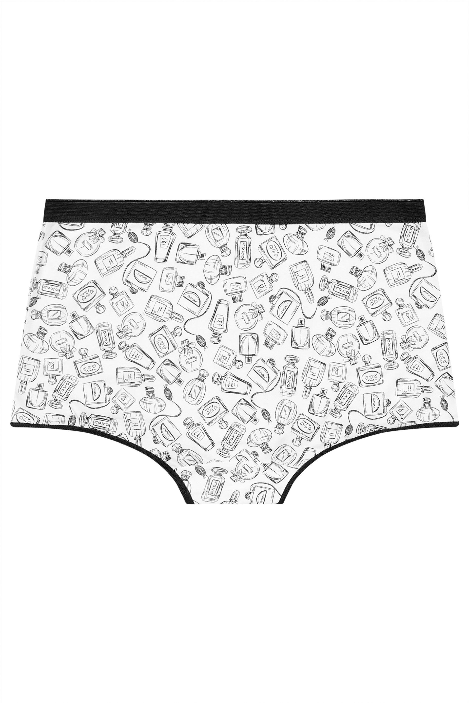 YOURSET 5 PACK Curve Black Perfume Bottle Print Shorts | Yours Clothing 8