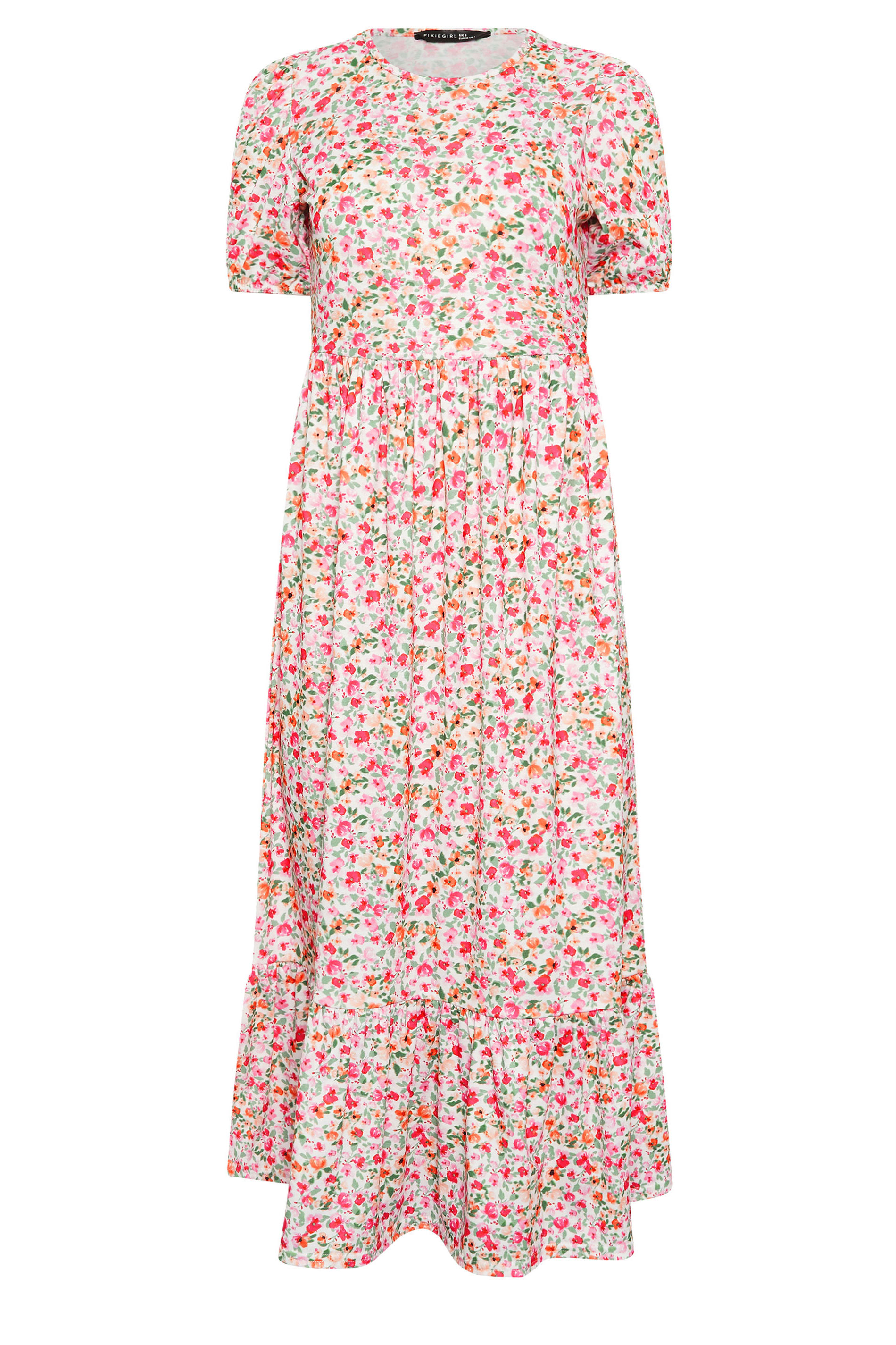 PixieGirls Petite Pink Floral Maxi Dress | PixieGirl 5