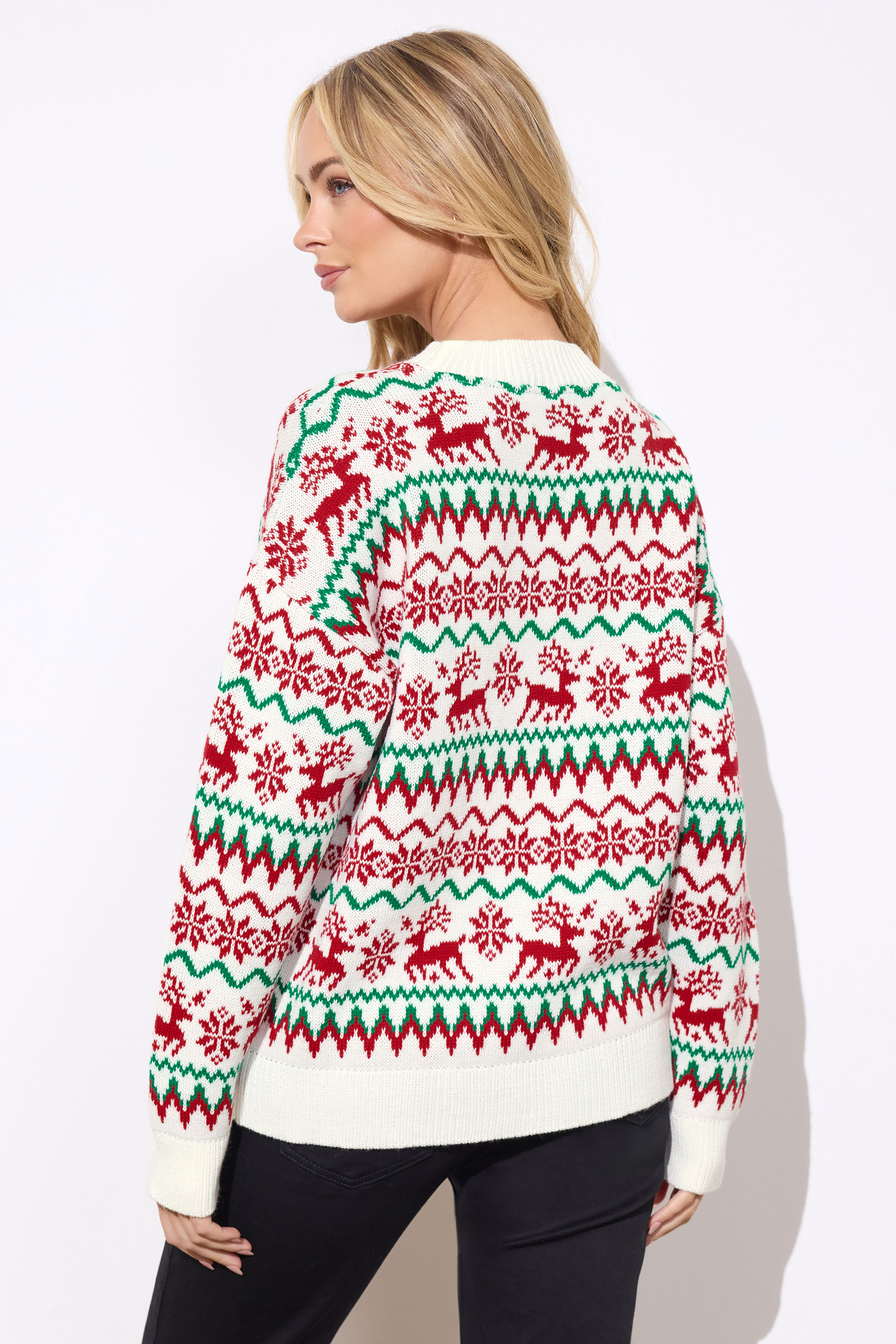 M&Co Red Reindeer Novelty Christmas Jumper | M&Co 2