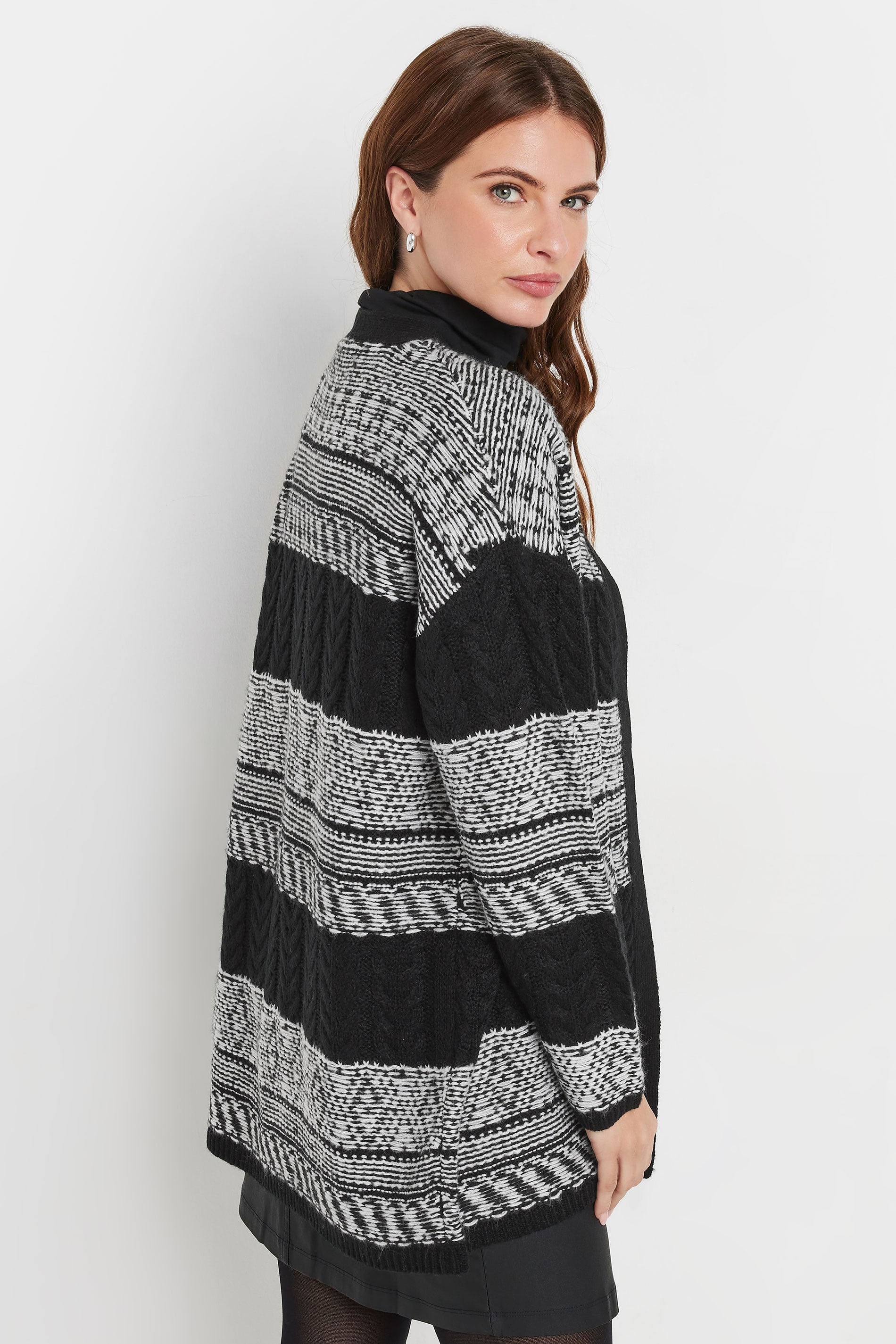M&Co Black Fairisle Longline Cardigan | M&Co  5