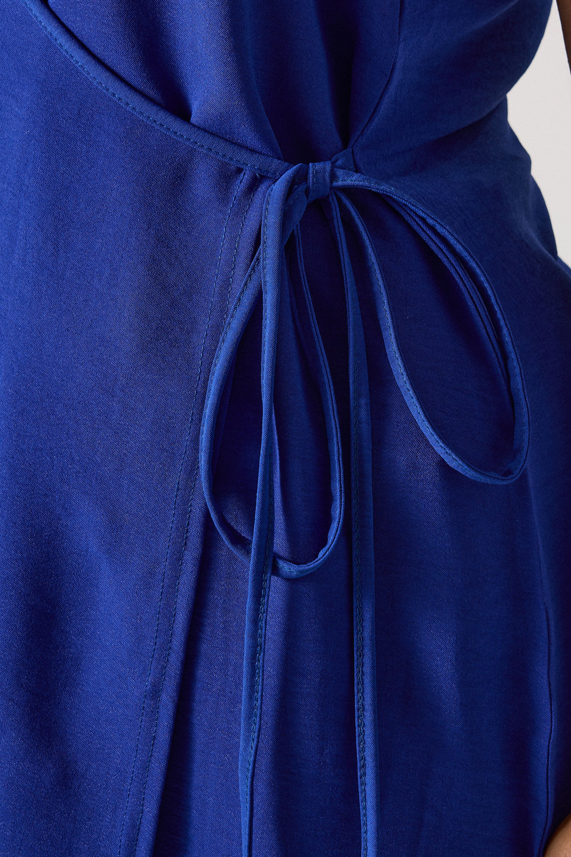 YOURS Plus Size Cobalt Blue Wrap Vest Top | Yours Clothing 4