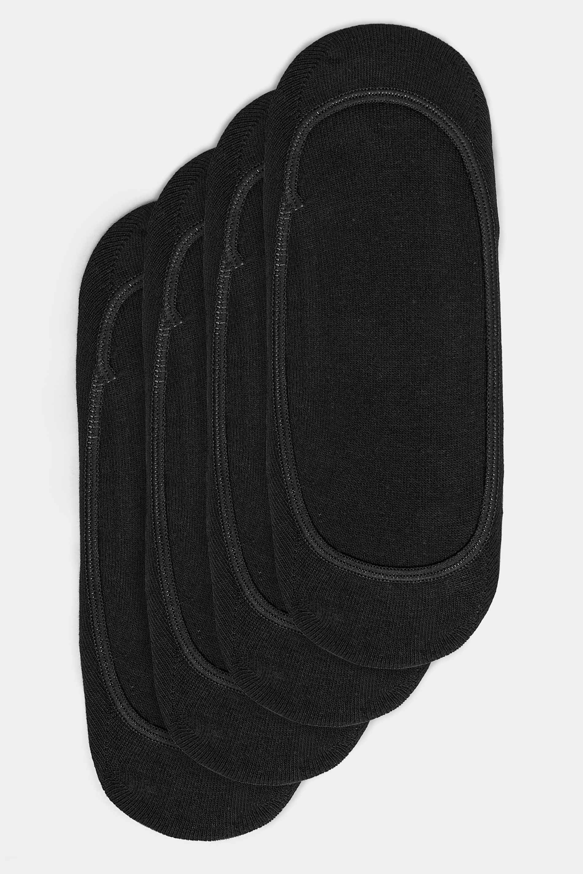 YOURSET 4 PACK Plus Size Black Footsie Socks | Yours Clothing 3