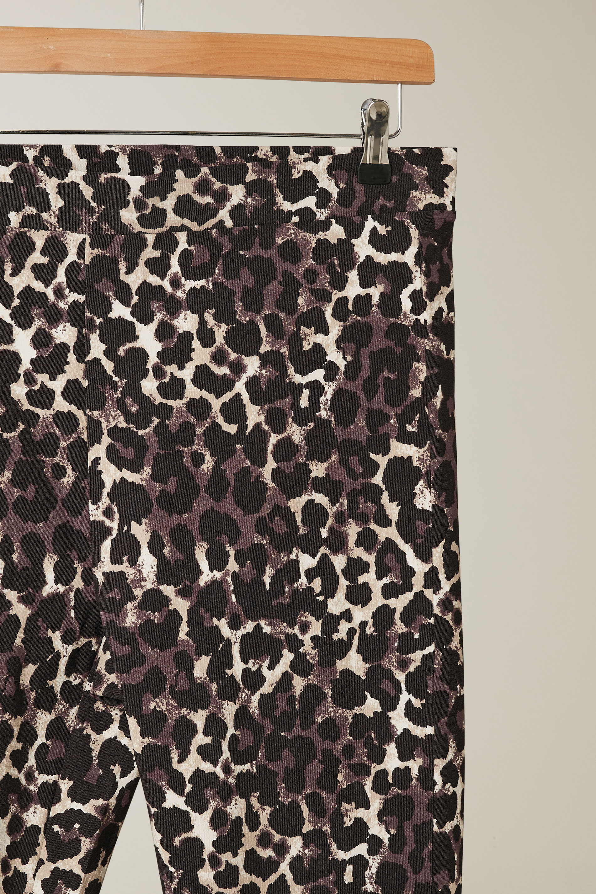 EVANS Plus Size Natural Brown Leopard Print Trousers | Evans 6