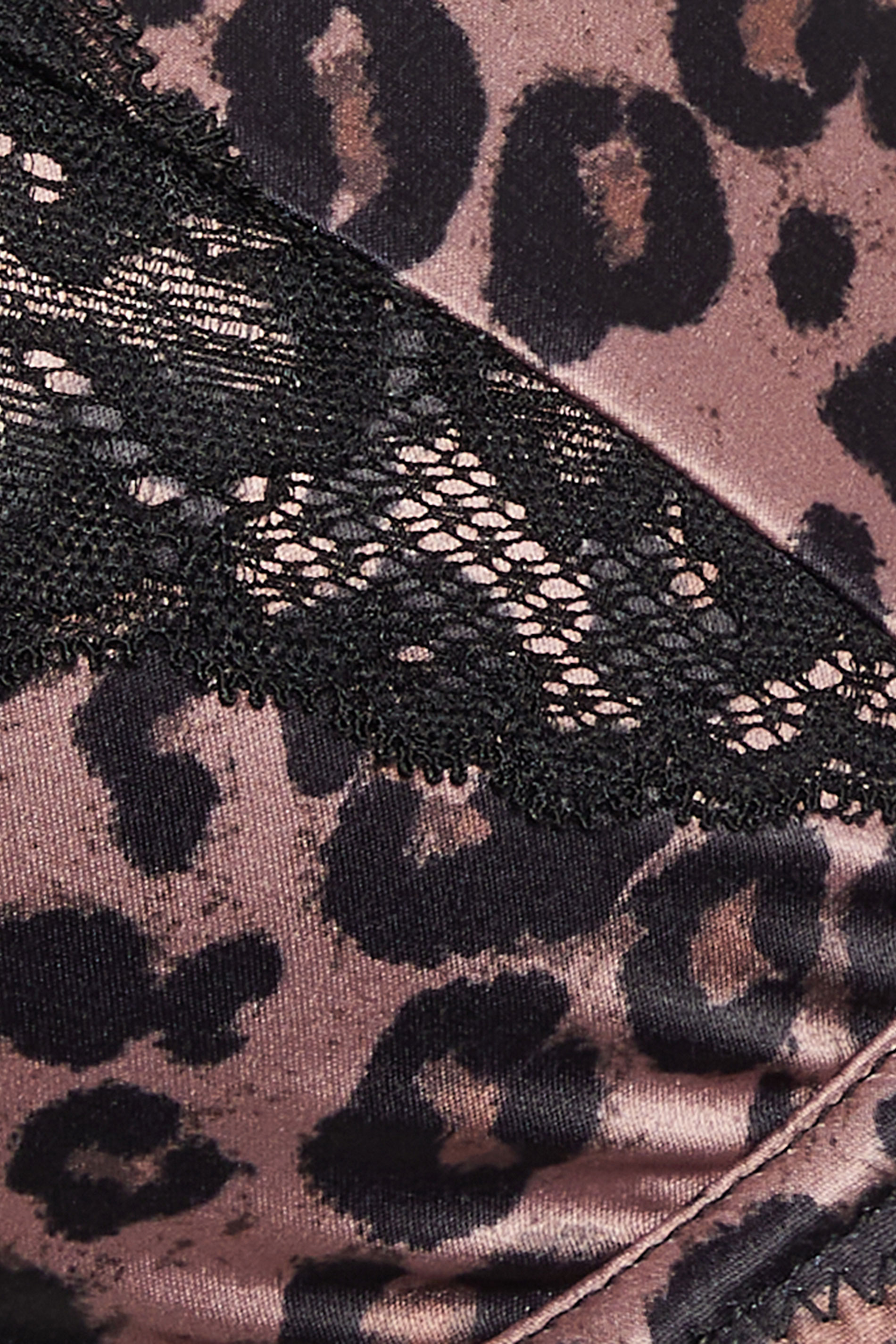 YOURS Plus Size Pink Leopard Print Satin T-Shirt Bra | Yours Clothing 5