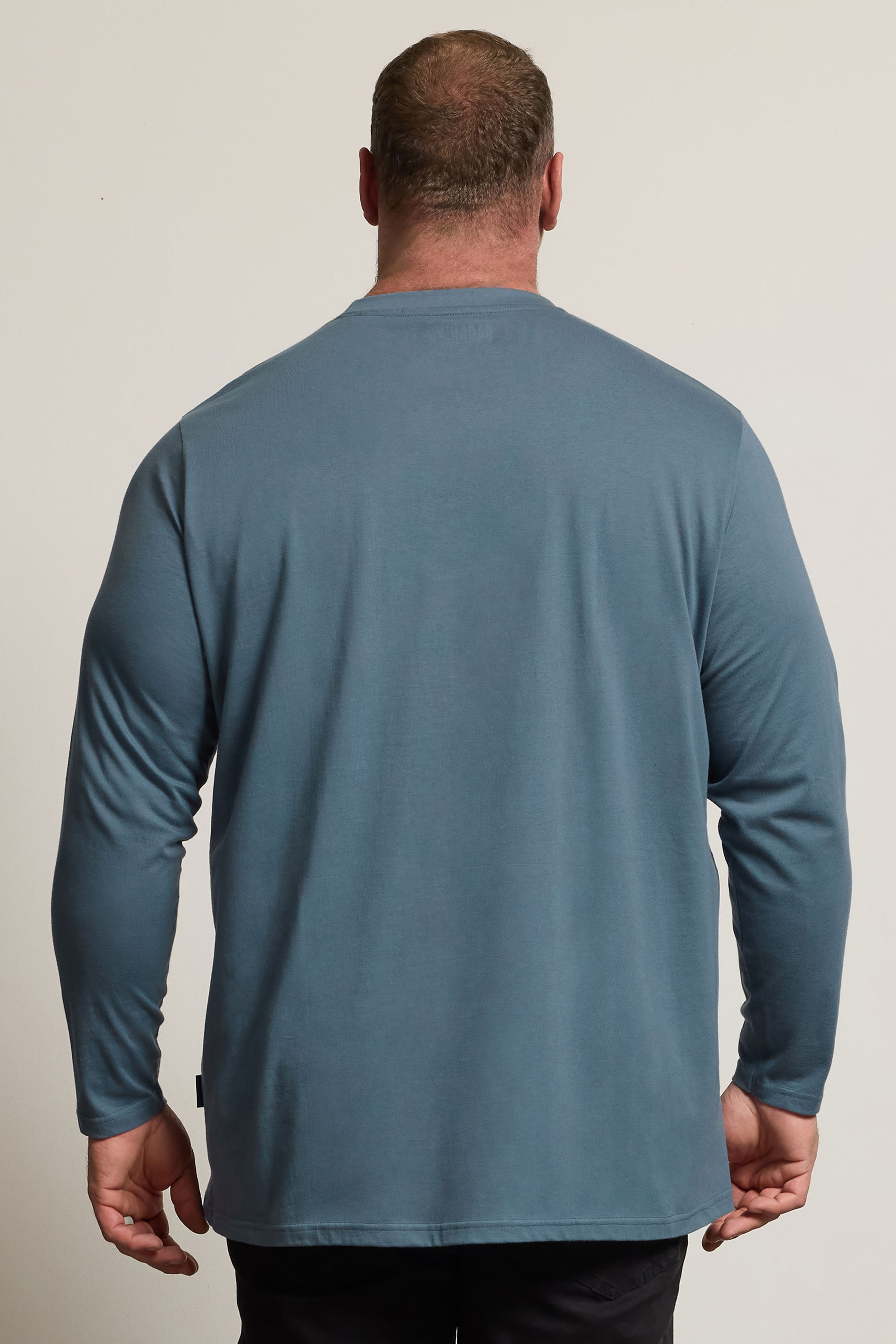 BadRhino Big & Tall Petrol Blue Extra Long Core Long Sleeve T-Shirt | BadRhino 2
