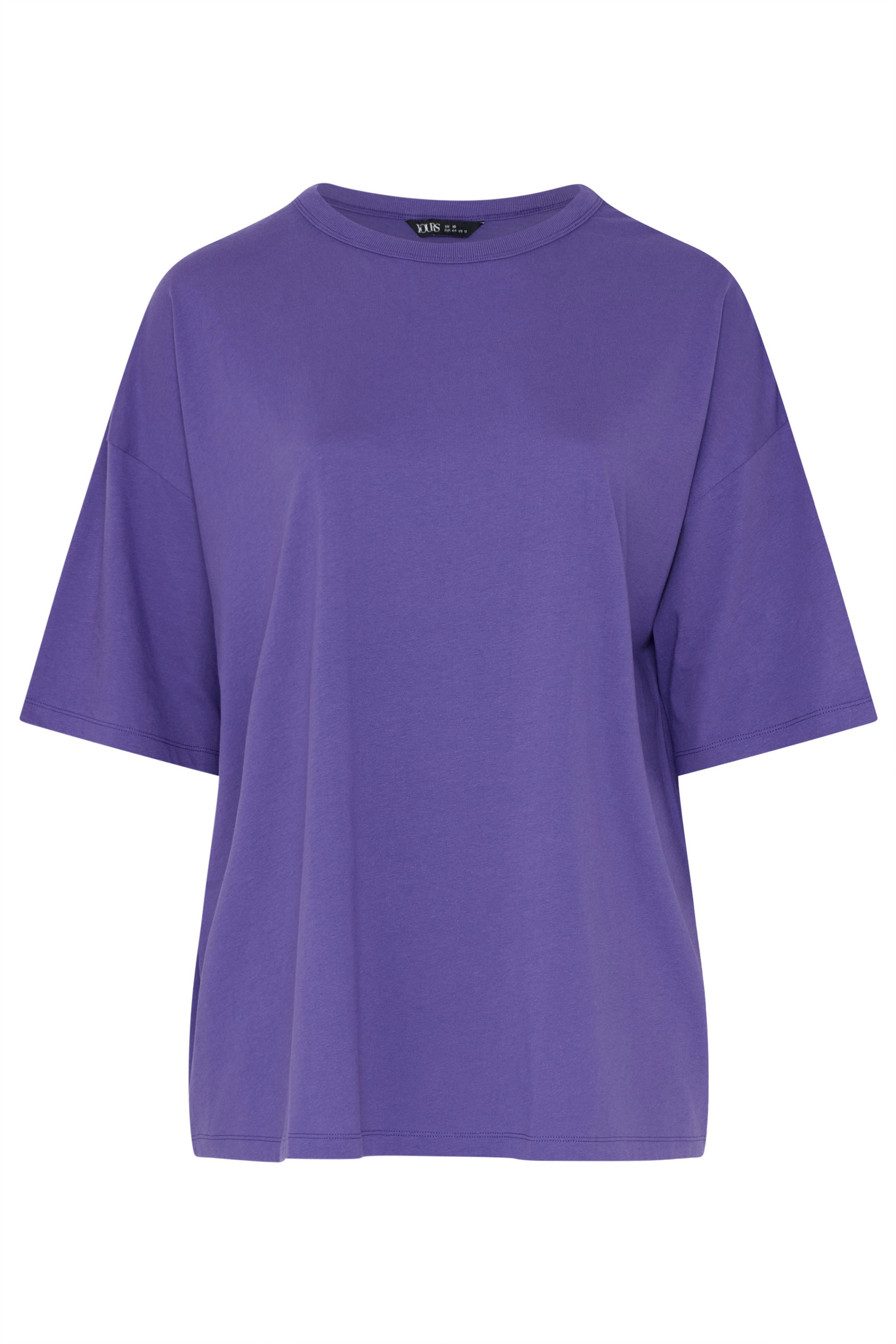 YOURS Plus Size Purple Boxy T-Shirt | Yours Clothing 5