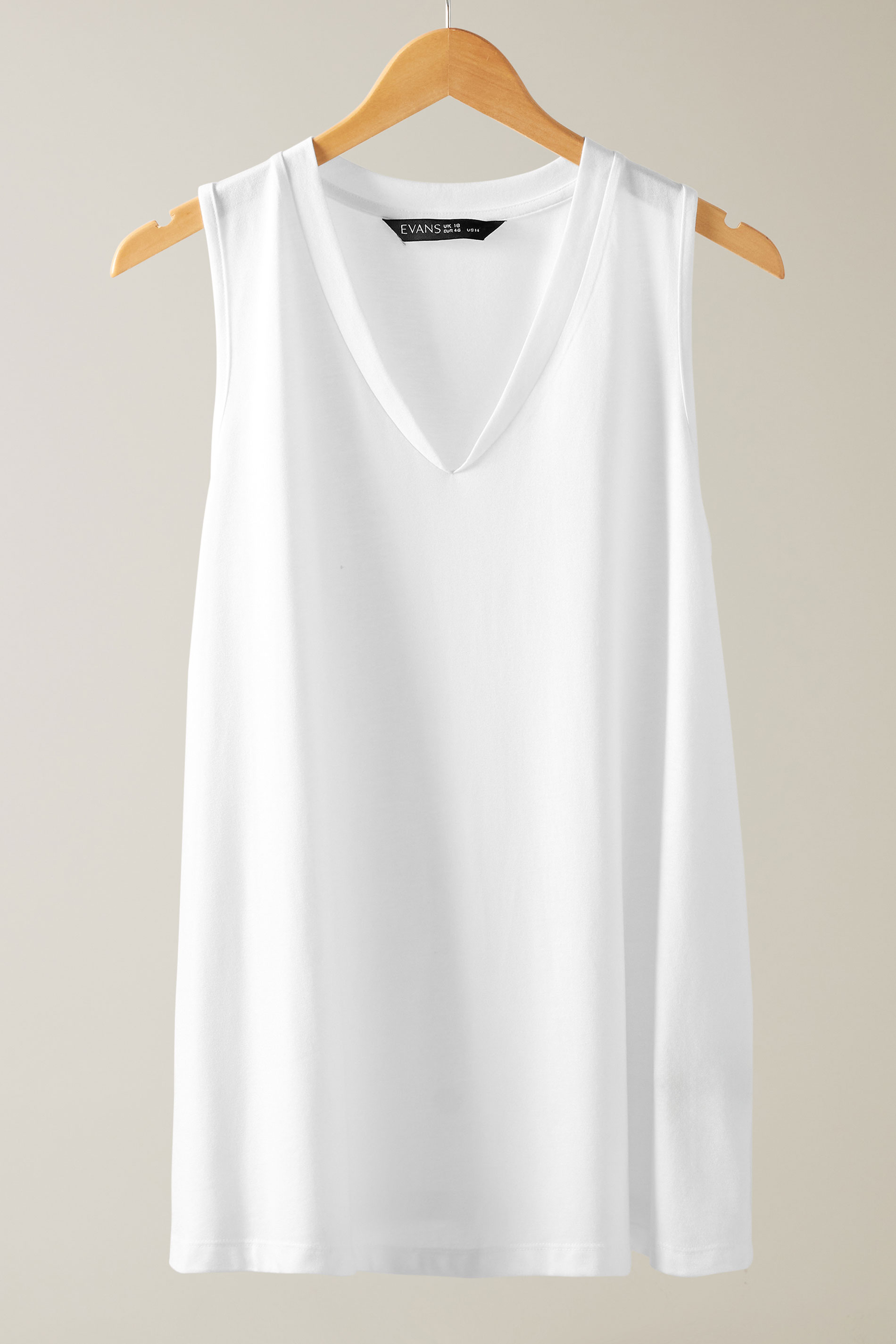 EVANS Plus Size White Modal Rich Vest Top | Evans 5