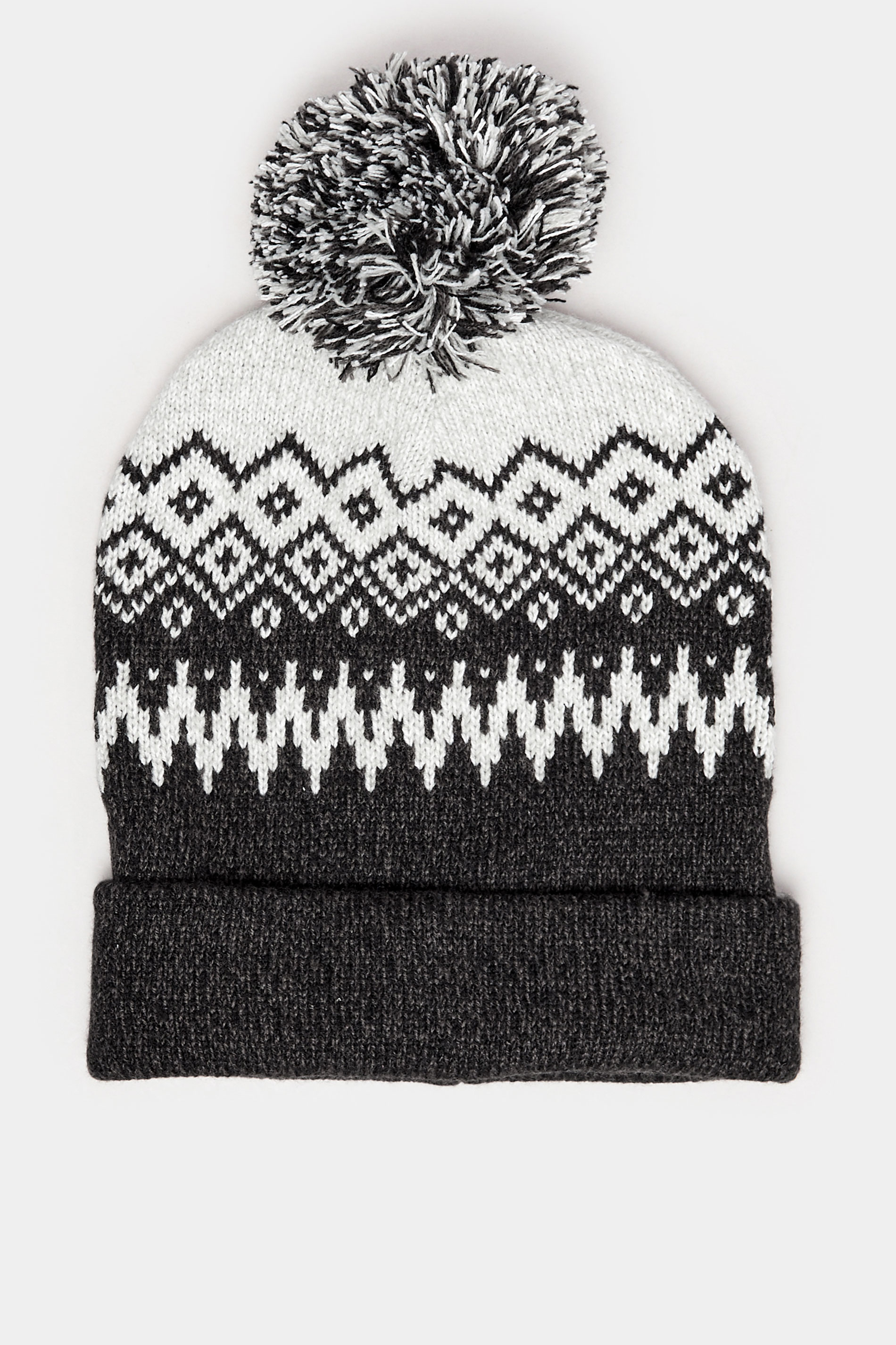 BadRhino Grey Fairisle Bobble Hat | BadRhino 1